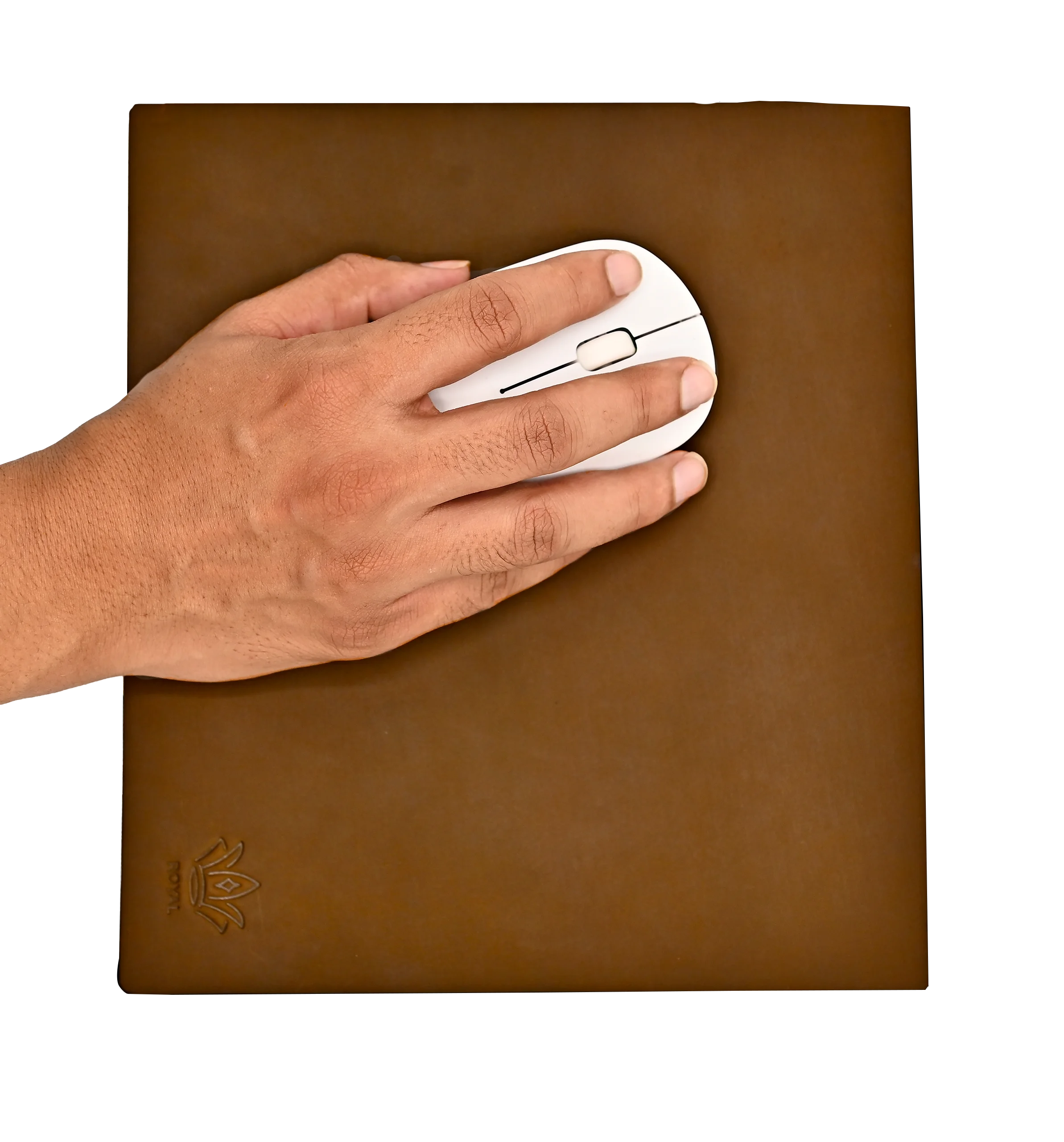 ROYAL Leather Mouse Pad – Dark Brown Desk Mat for Office and Gaming