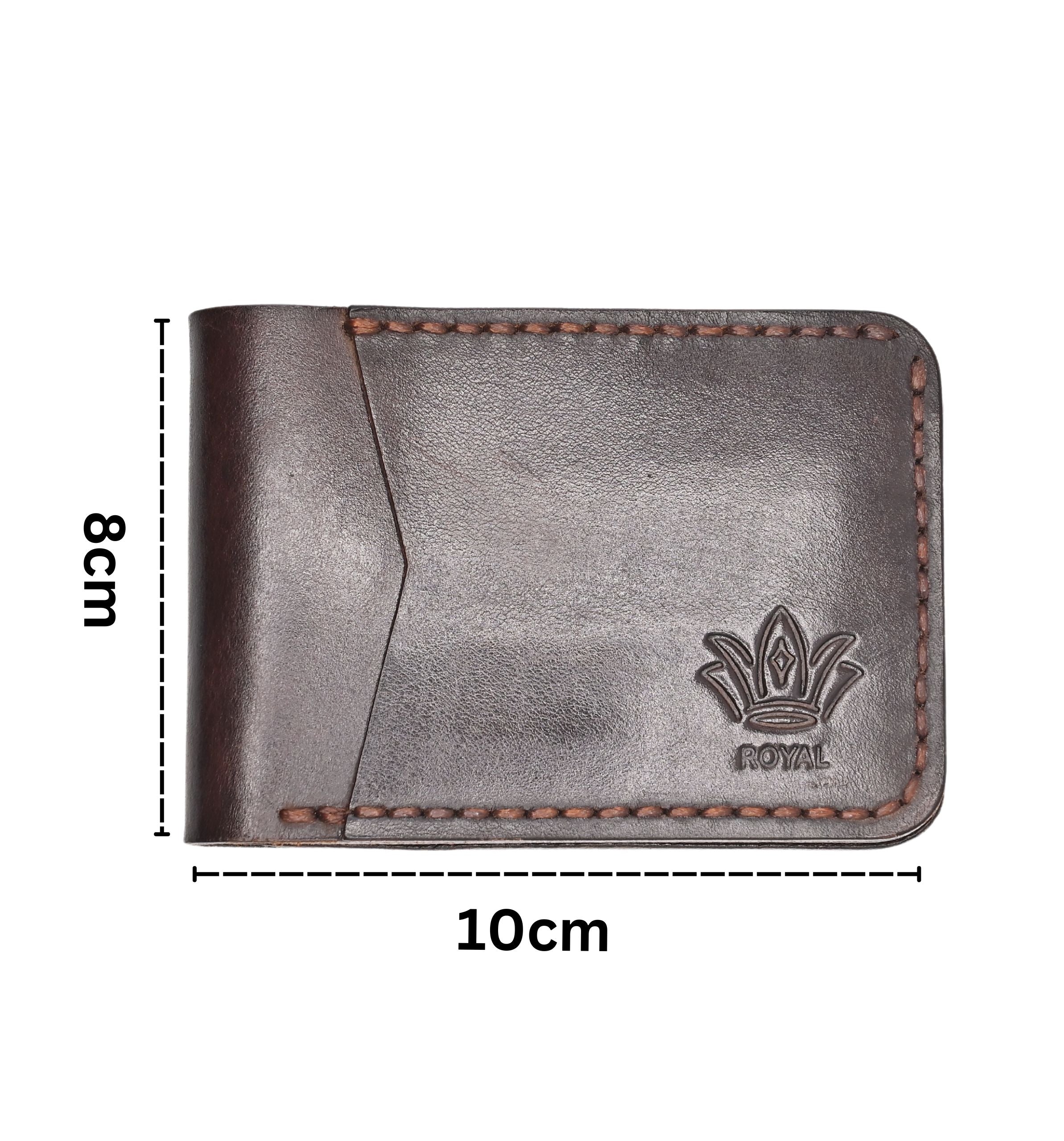 ROYAL Leather Brown Wallet – Front Pocket Slim RFID Wallet for Men