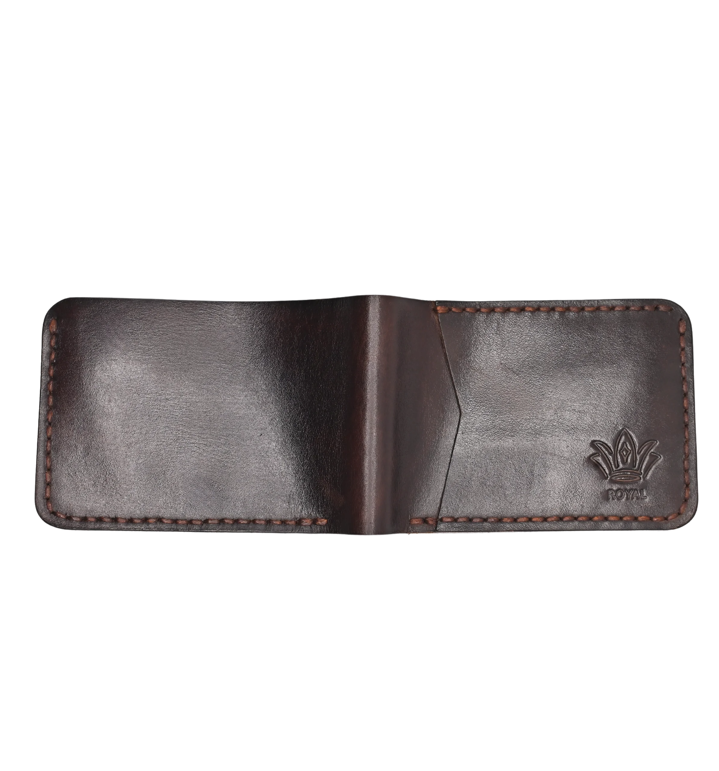 ROYAL Leather Brown Wallet – Front Pocket Slim RFID Wallet for Men