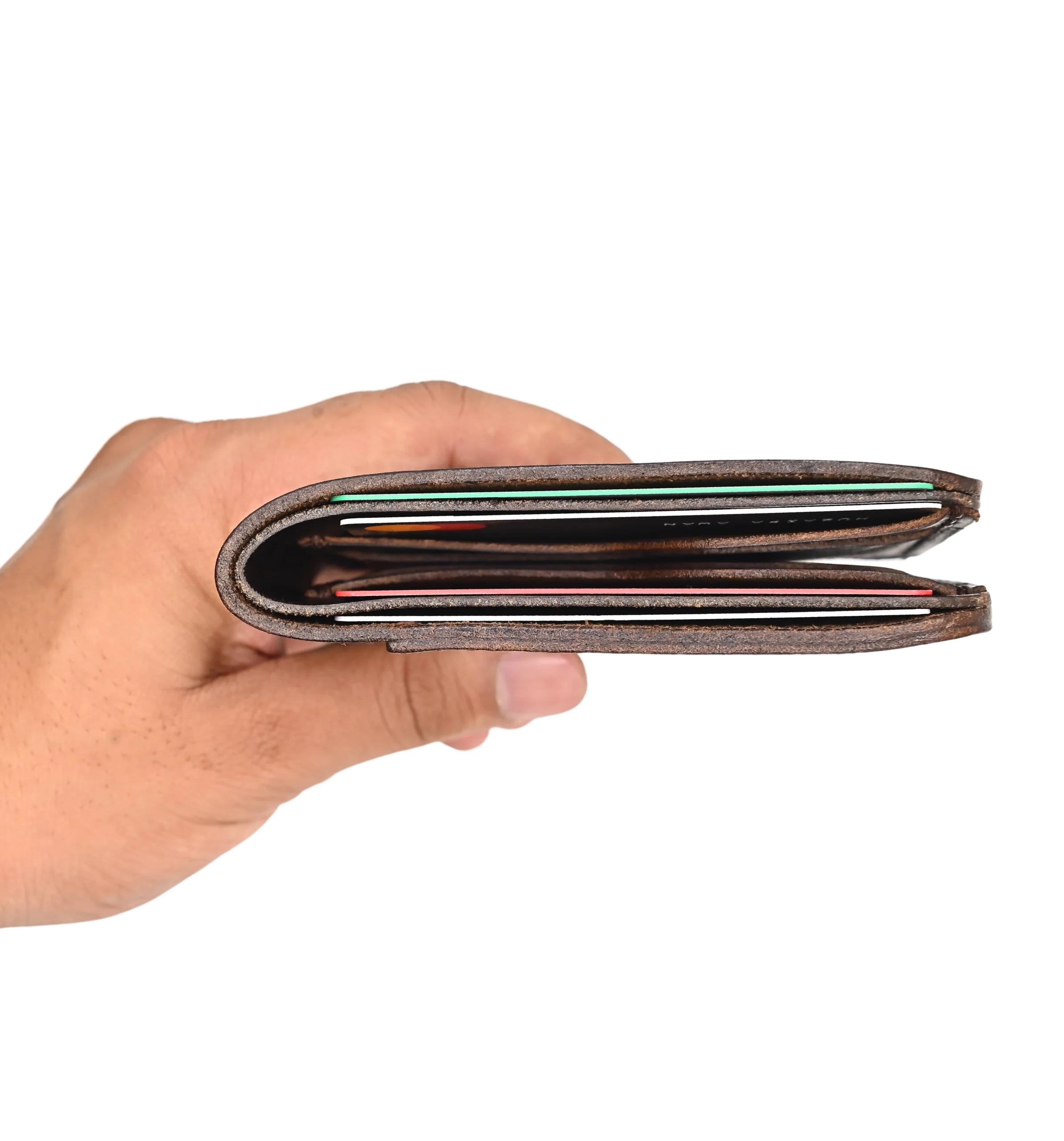 ROYAL Leather Brown Wallet – Front Pocket Slim RFID Wallet for Men