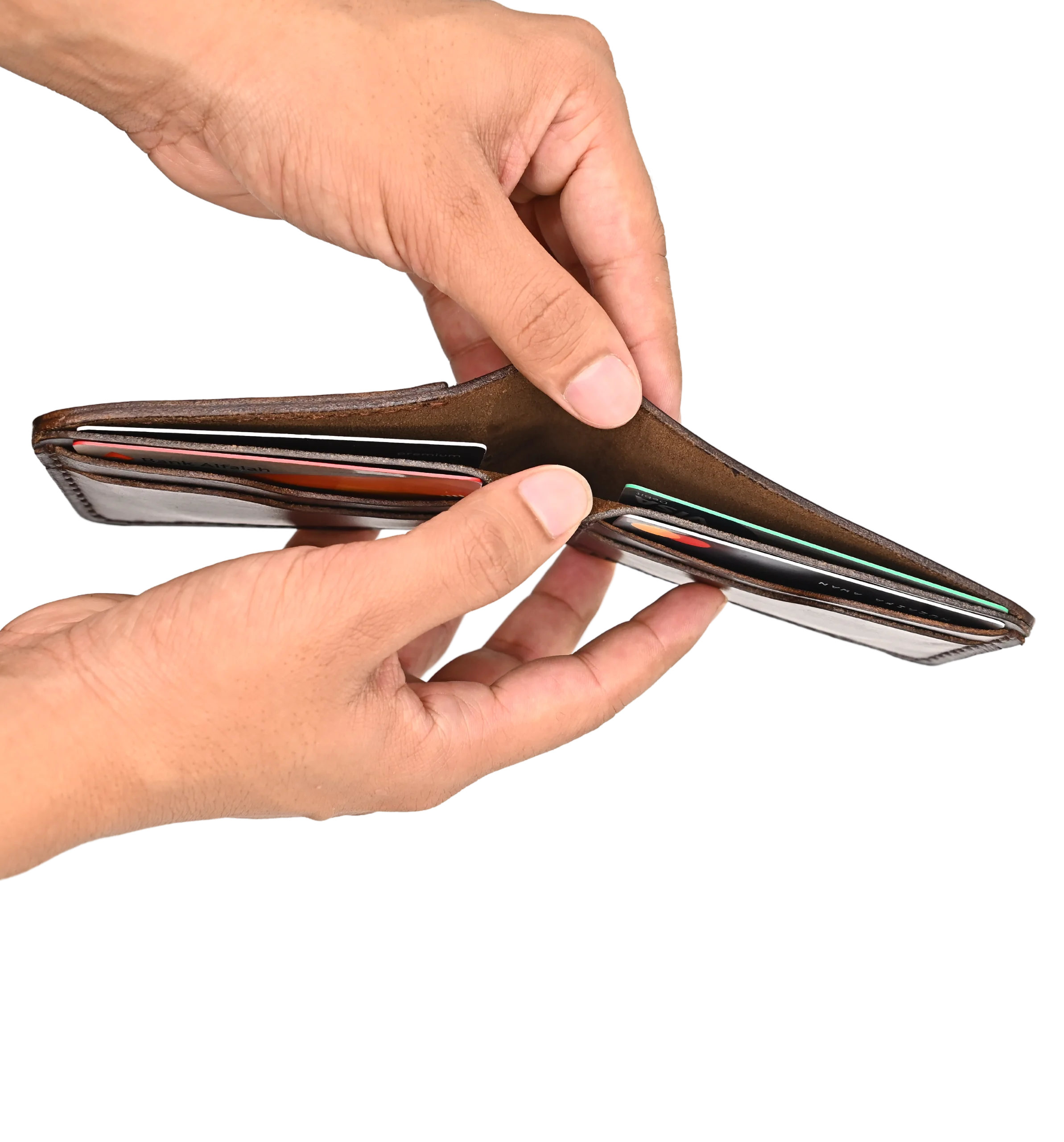 ROYAL Leather Brown Wallet – Front Pocket Slim RFID Wallet for Men