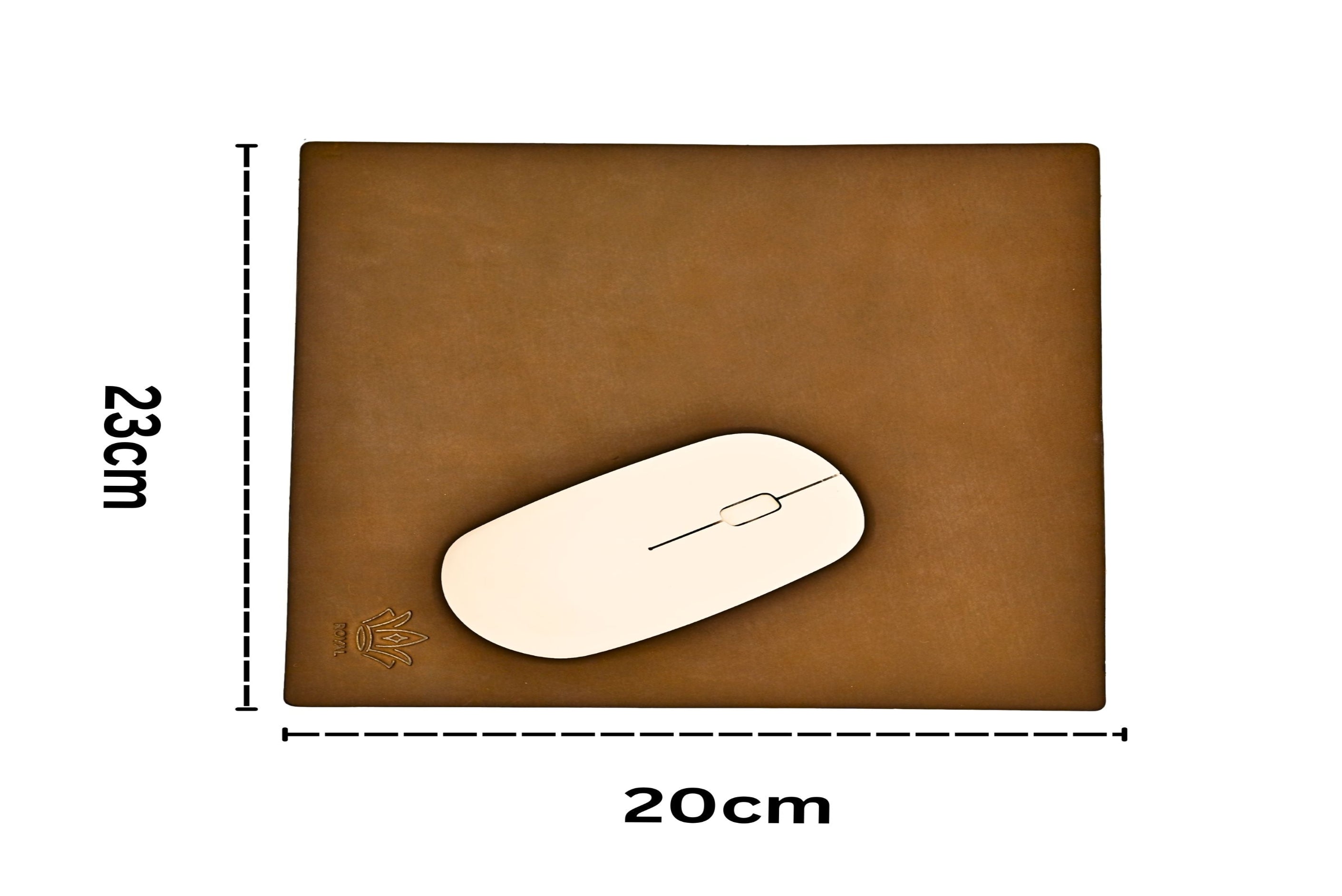 ROYAL Leather Mouse Pad – Dark Brown Desk Mat for Office and Gaming