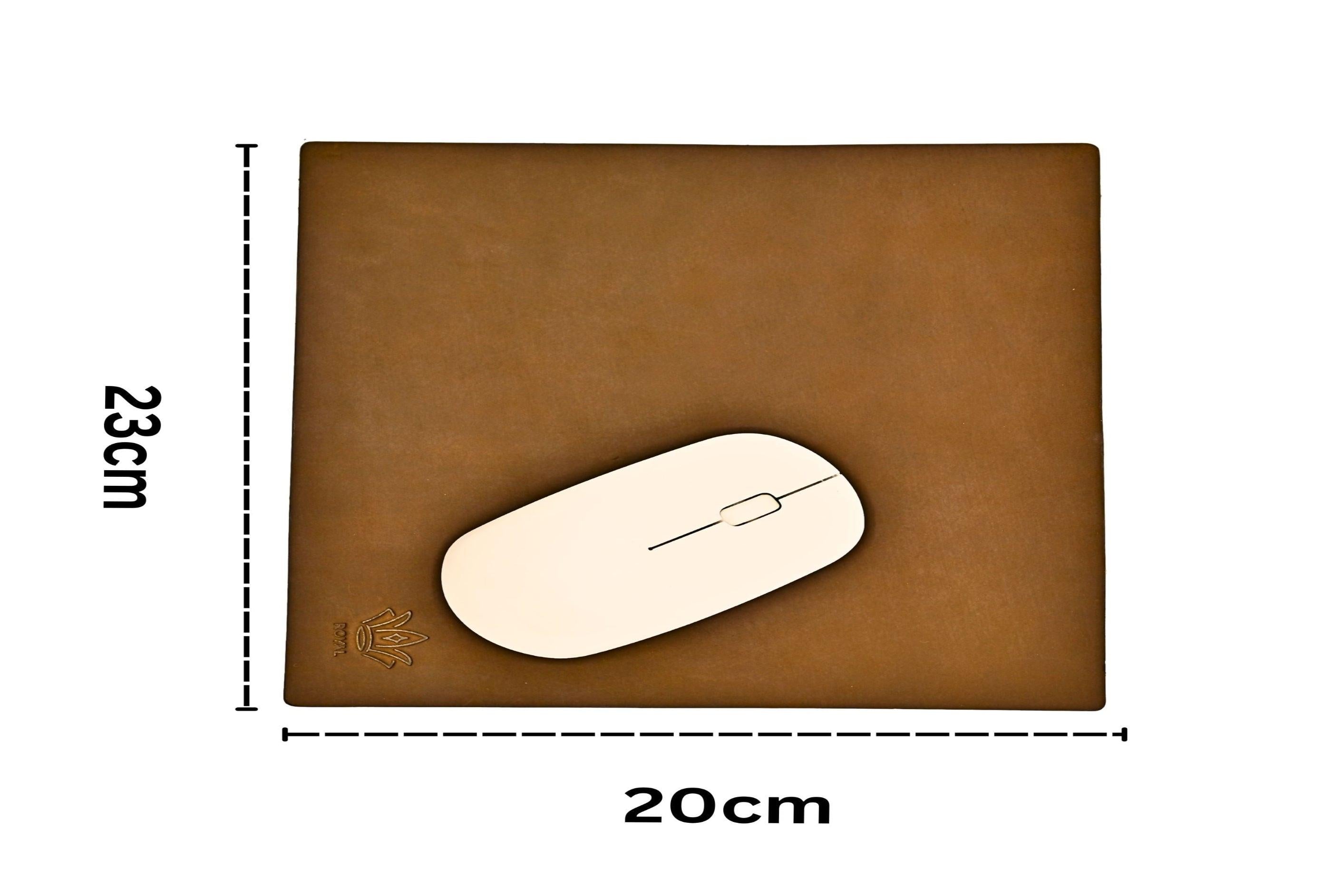 ROYAL Leather Mouse Pad - Dark Brown | Premium Desk Mat for Office & Gaming.