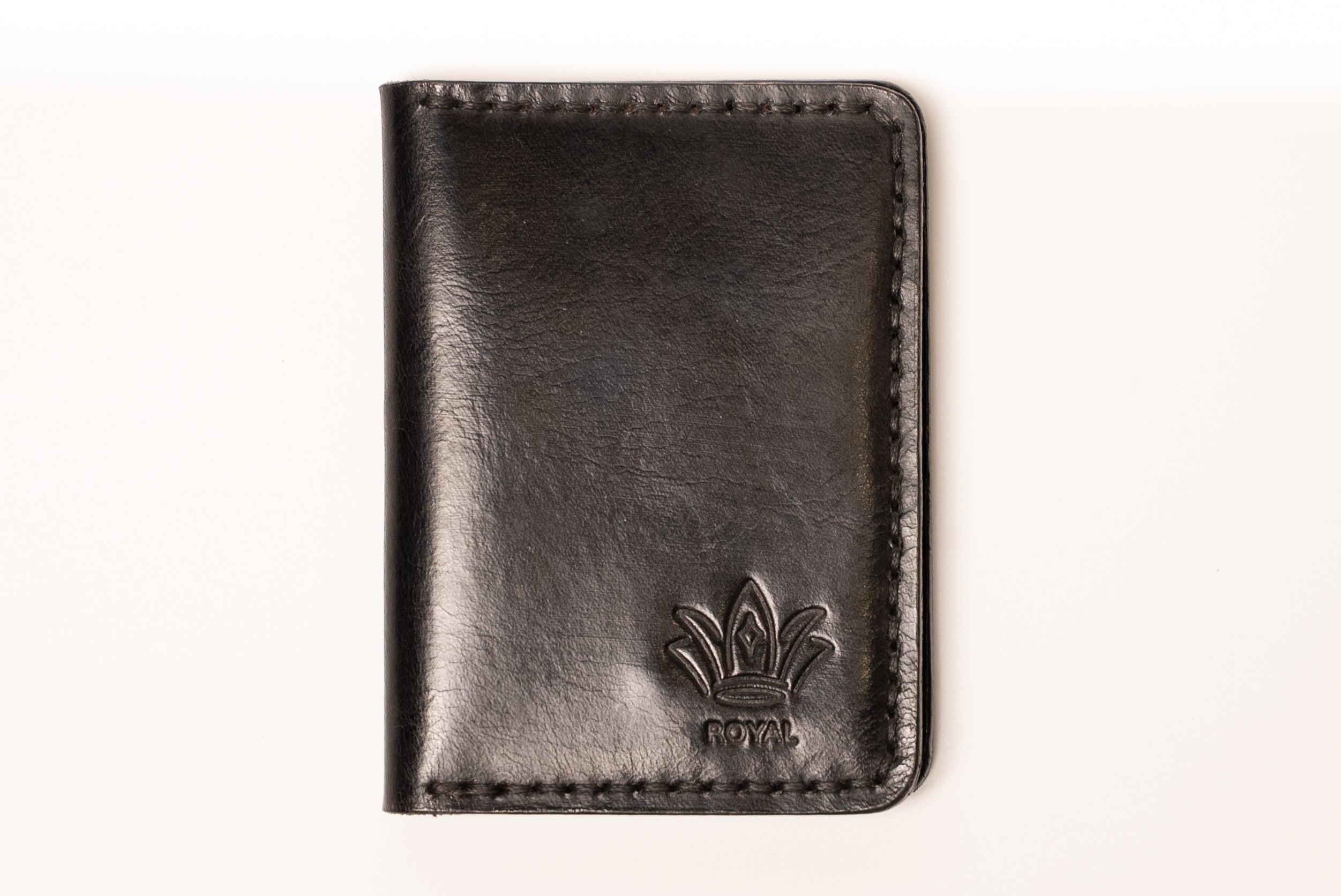 ROYAL Minimalist Leather Cardholder – Black
