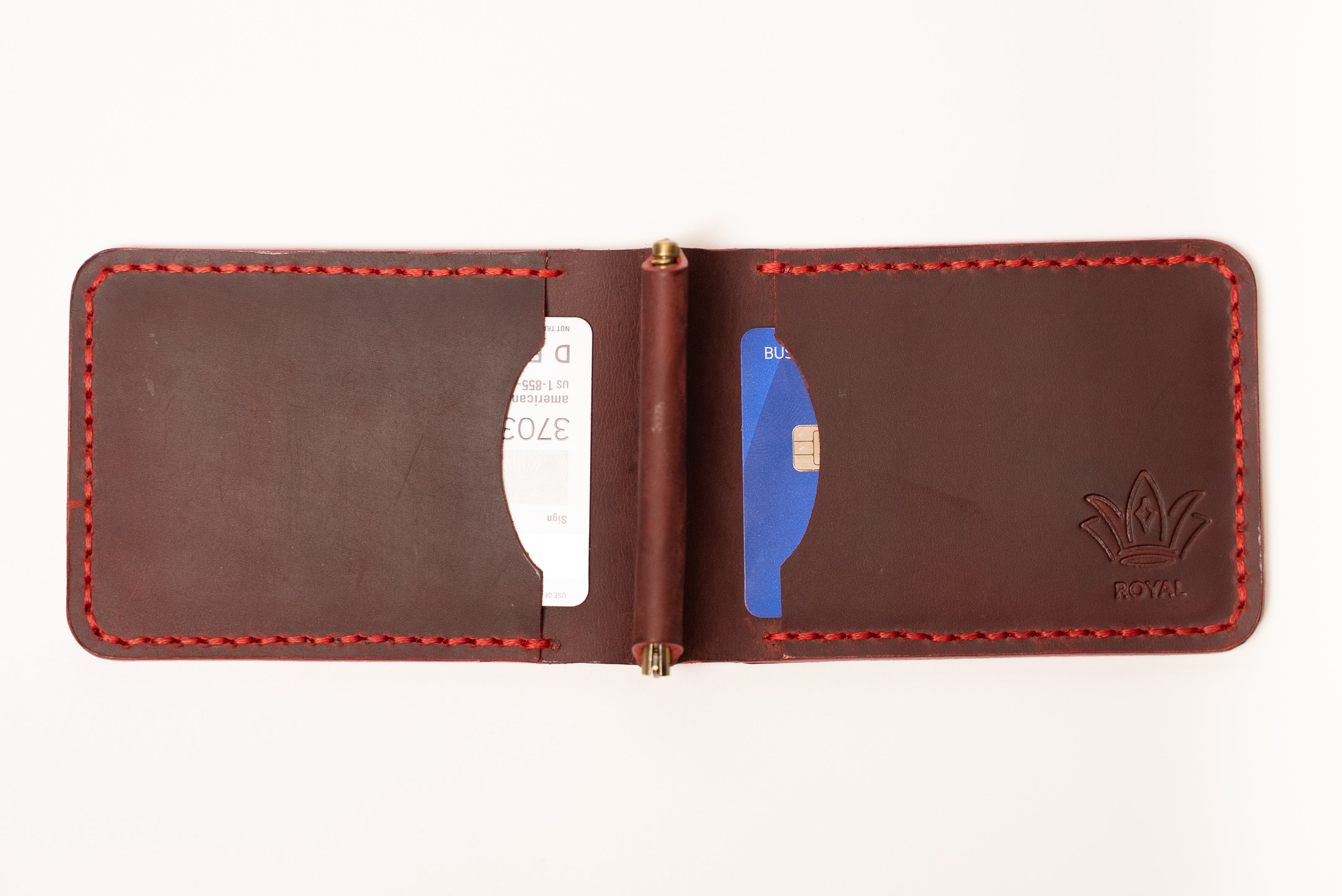 Royal Signature Wallet - Genuine Leather Minimalist Design with Reinforced Contrast Stitching & Slim Profile for Perfect Pocket Fit.