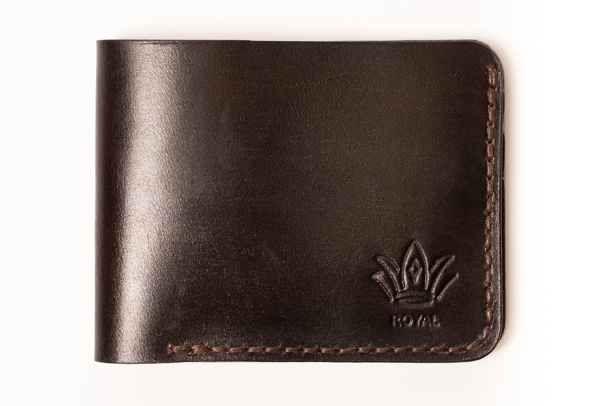 ROYAL Leather Brown Wallet - Three Pocket.