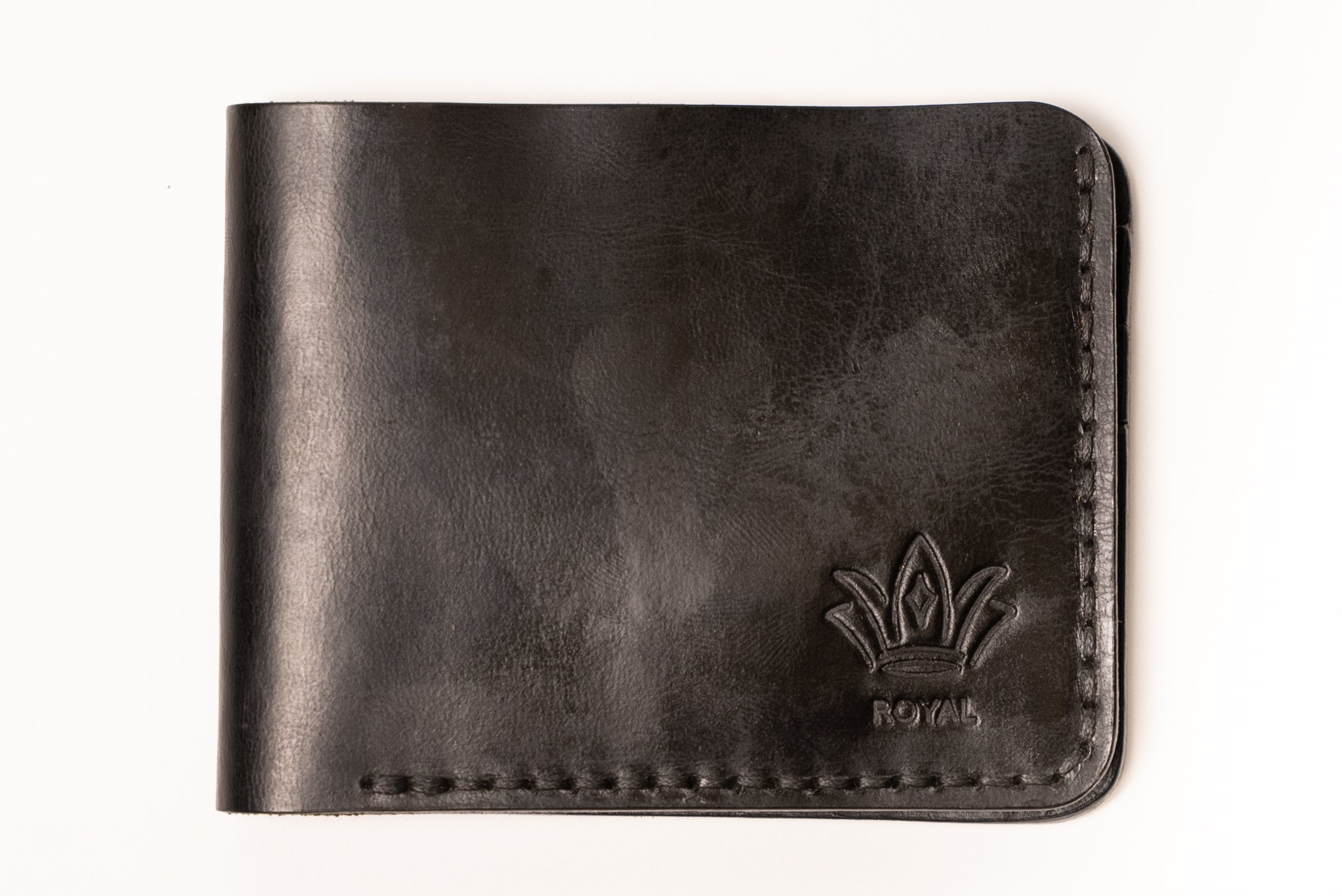 ROYAL Classic Bi-Fold Leather Wallet – Black