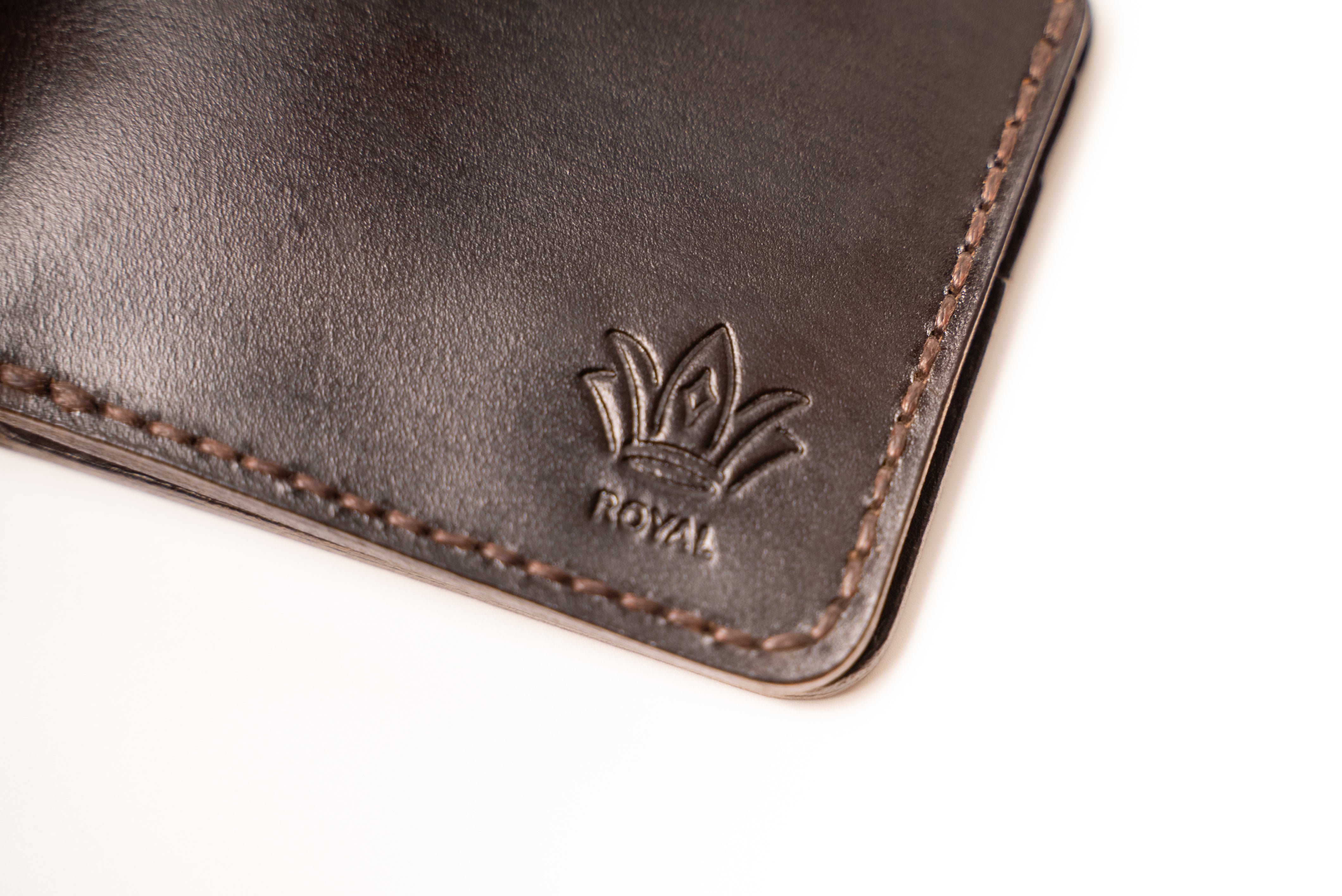 ROYAL Leather Brown Wallet - Three Pocket.