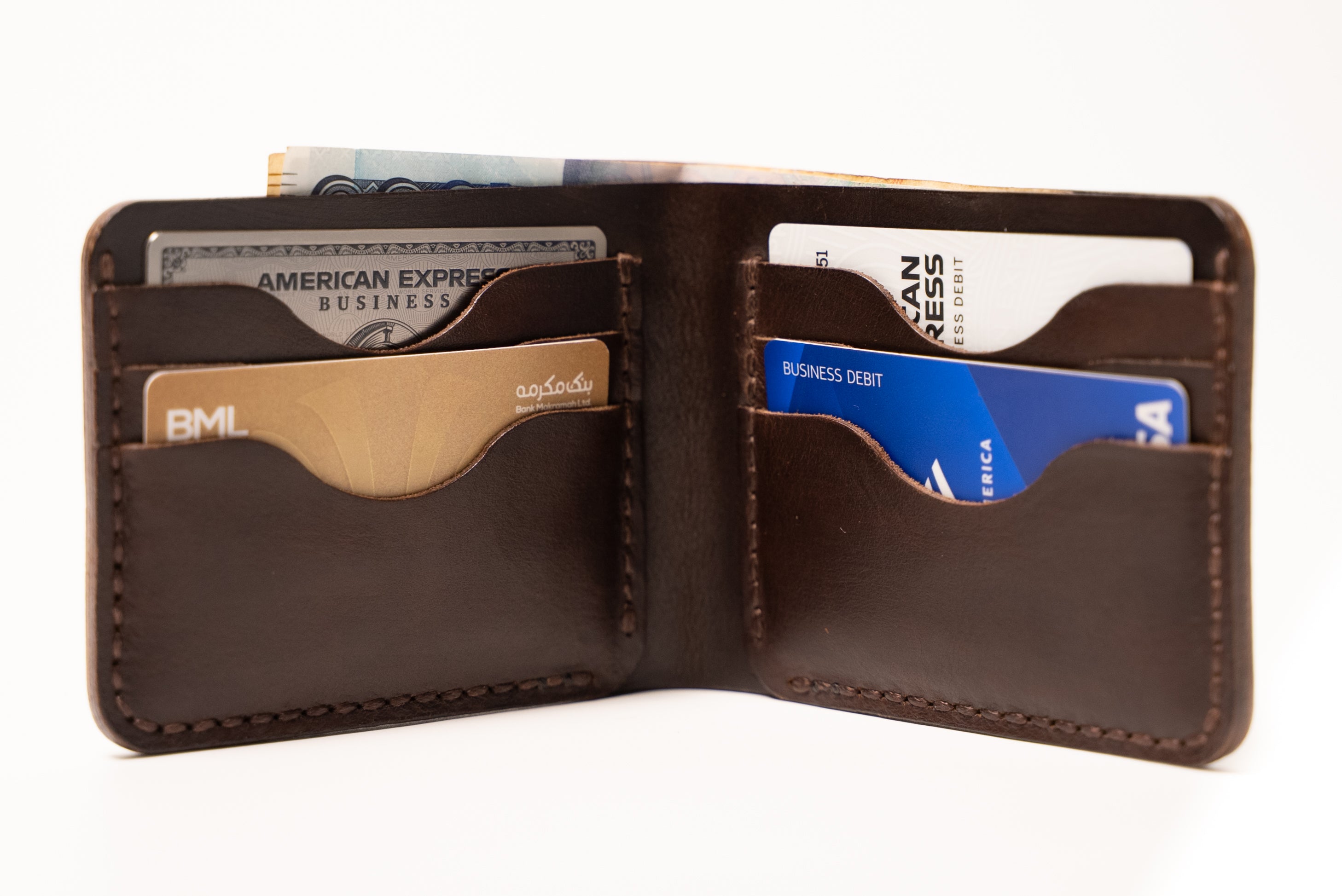 ROYAL Leather Brown Wallet - Three Pocket.