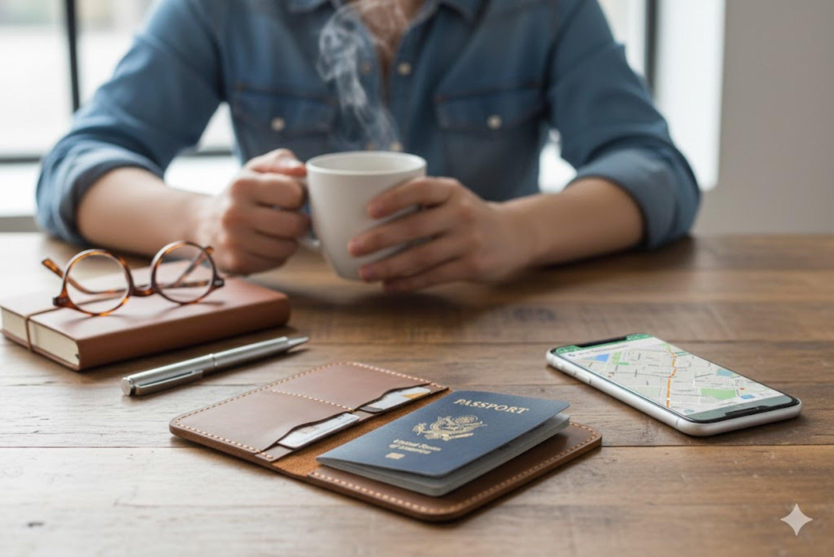 ROYAL Premium Handmade Leather Passport Cover.