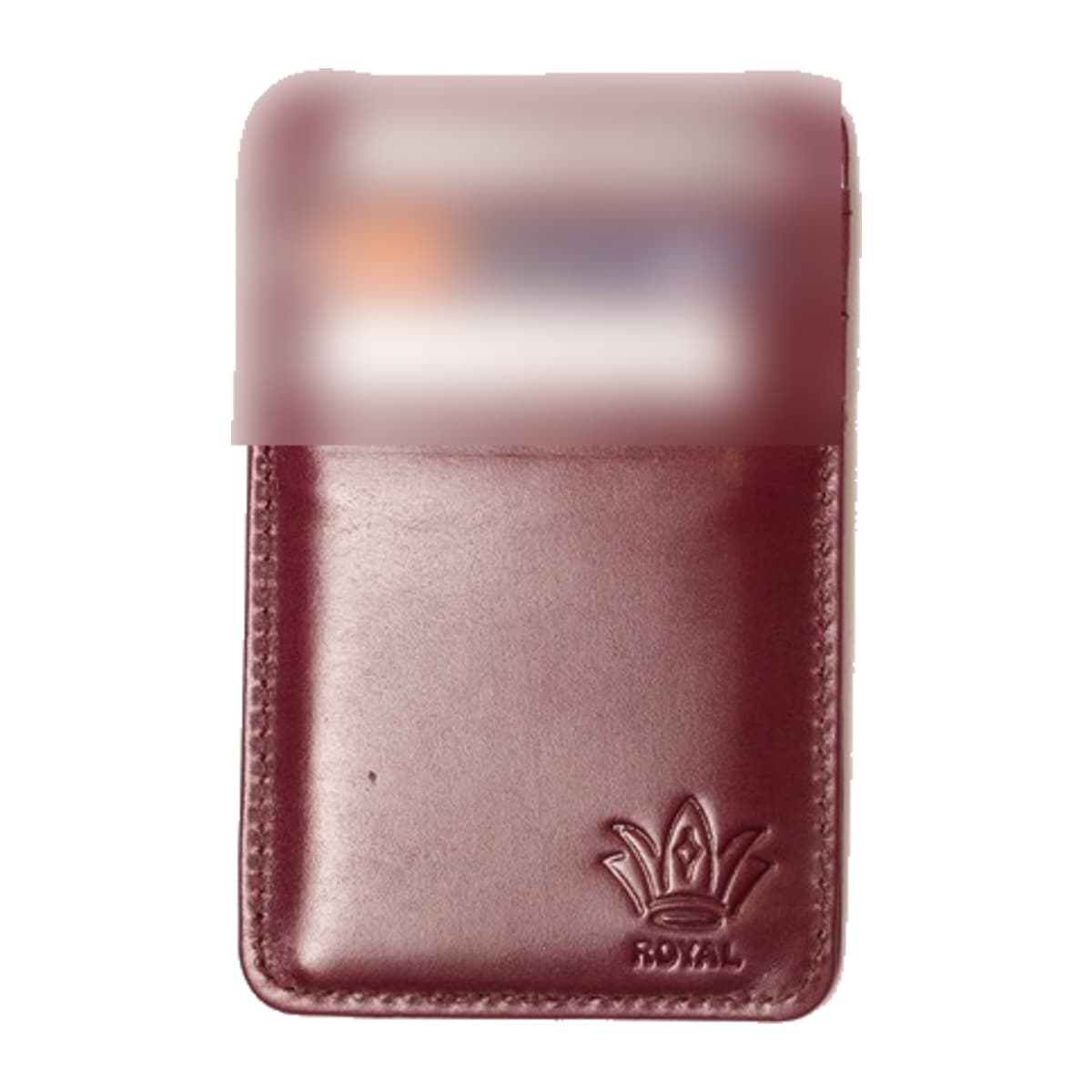 ROYAL Slim Card Holder — Burgundy — front view