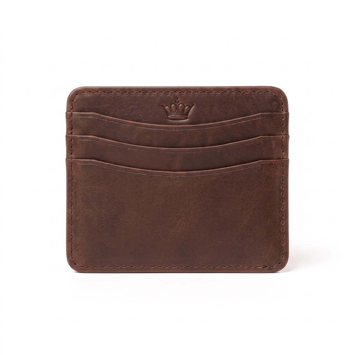 ROYAL Slim Card Holder — Chocolate — front view