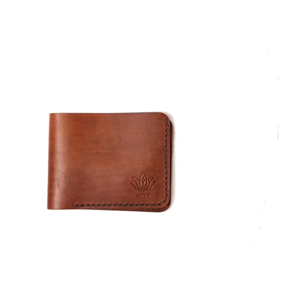 ROYAL Hand Made Regular 3 Pocket Wallet — Tan — front view