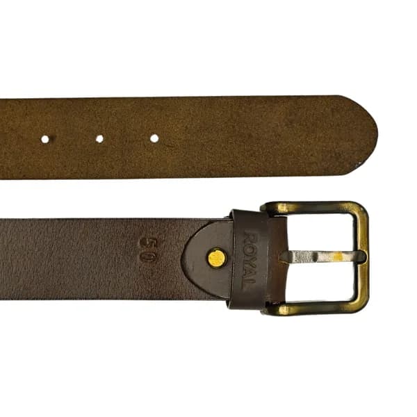 ROYAL Hand Crafted Leather Belts (Choclate Brown, 46)