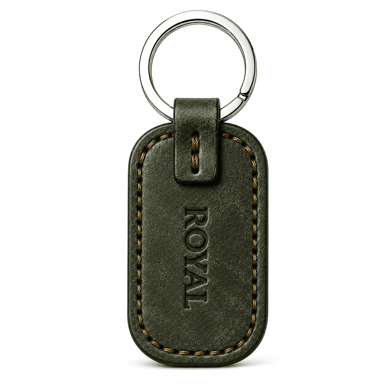ROYAL Leather Keychain — Green