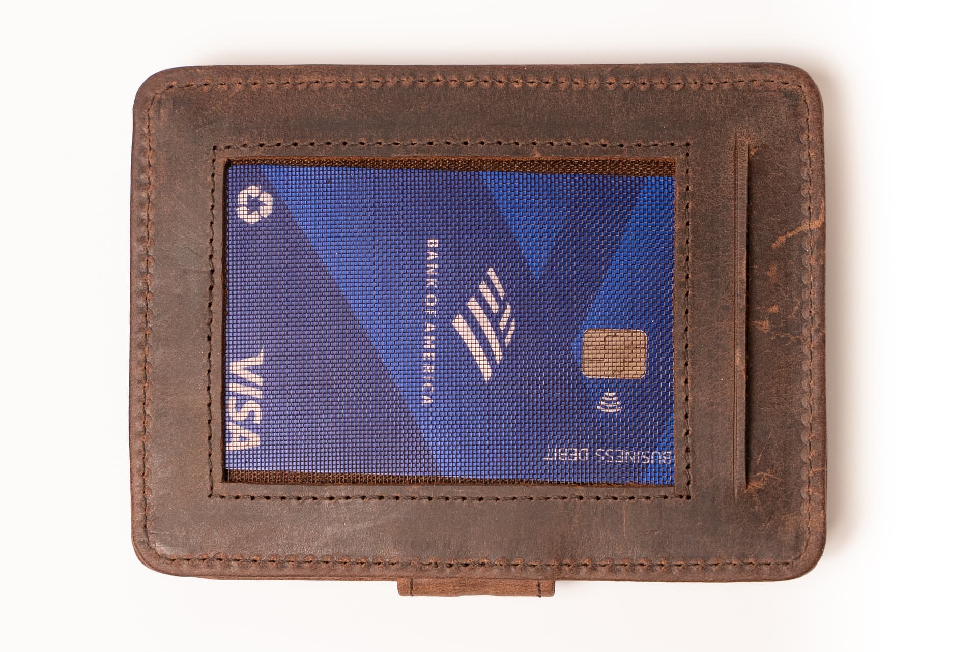 ROYAL Short Flap Card Holder — Chocolate