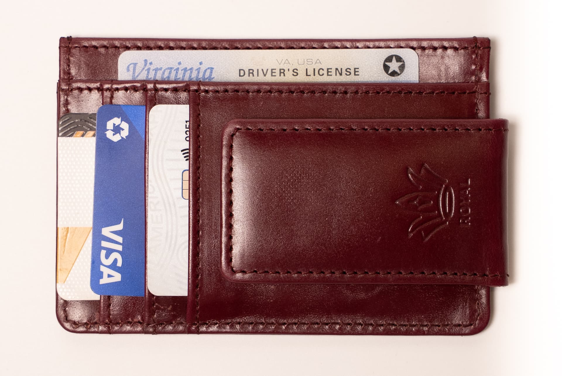 ROYAL Magnet Card Holder — Burgundy