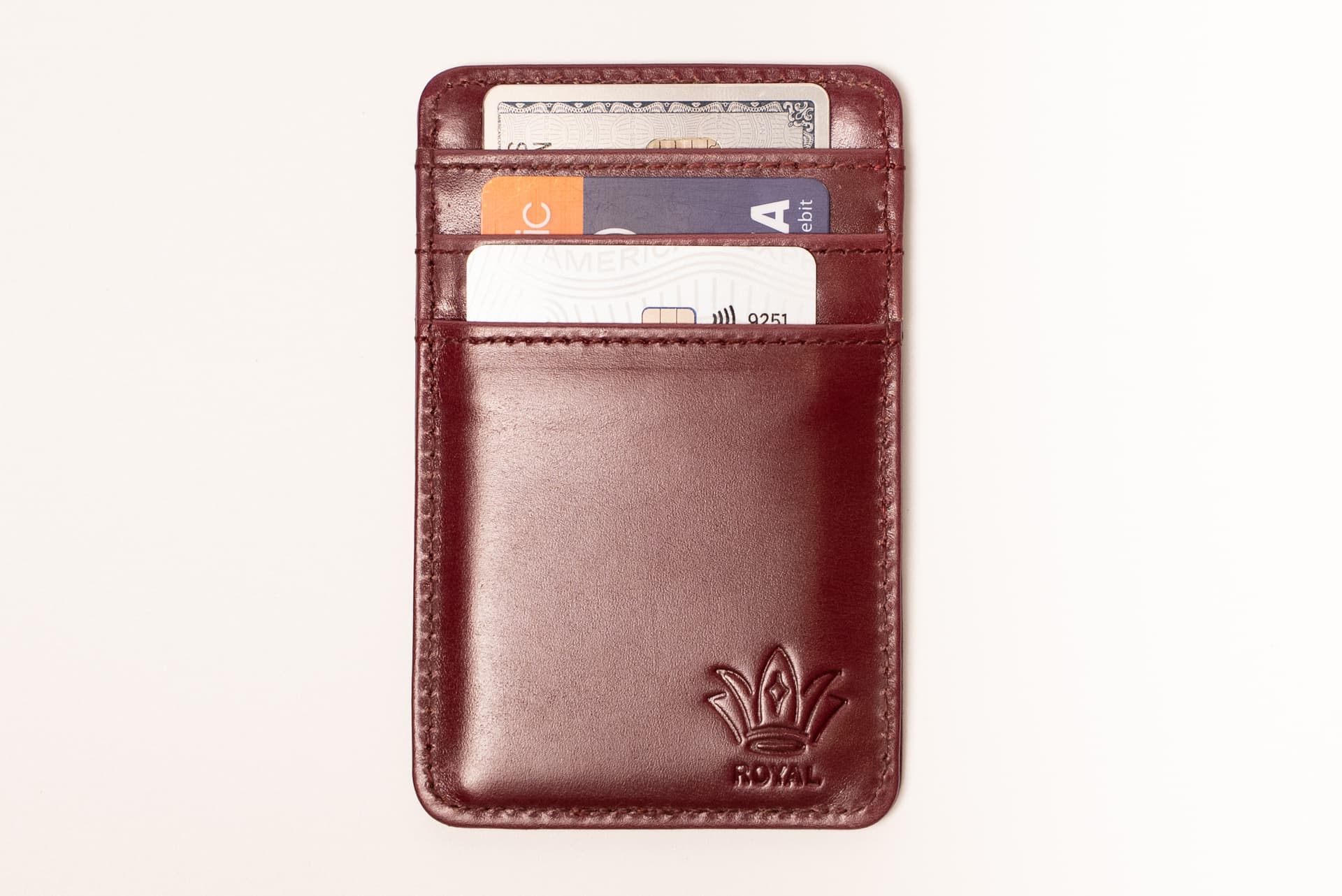 ROYAL Slim Card Holder — Burgundy