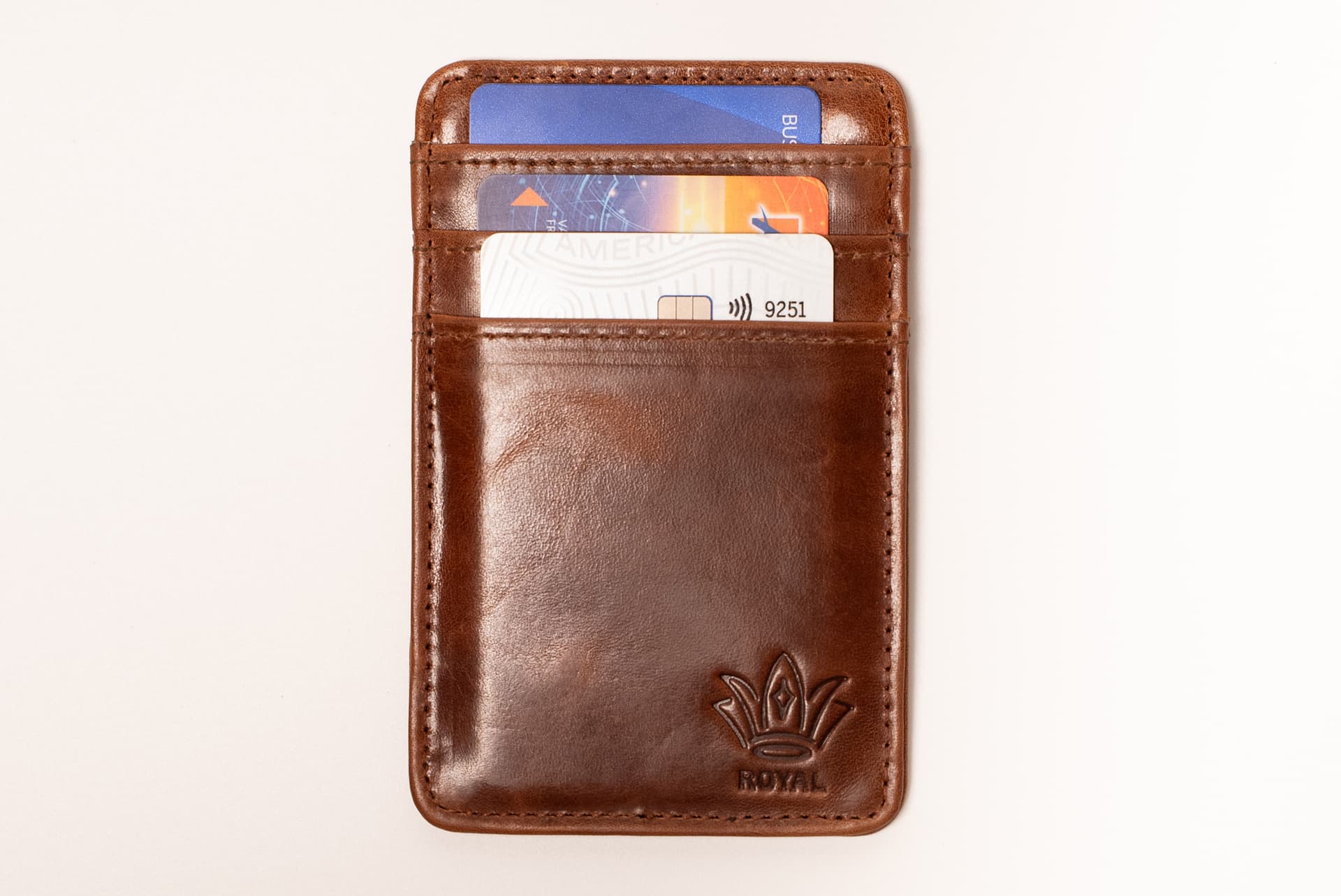 ROYAL Slim Card Holder — Brown