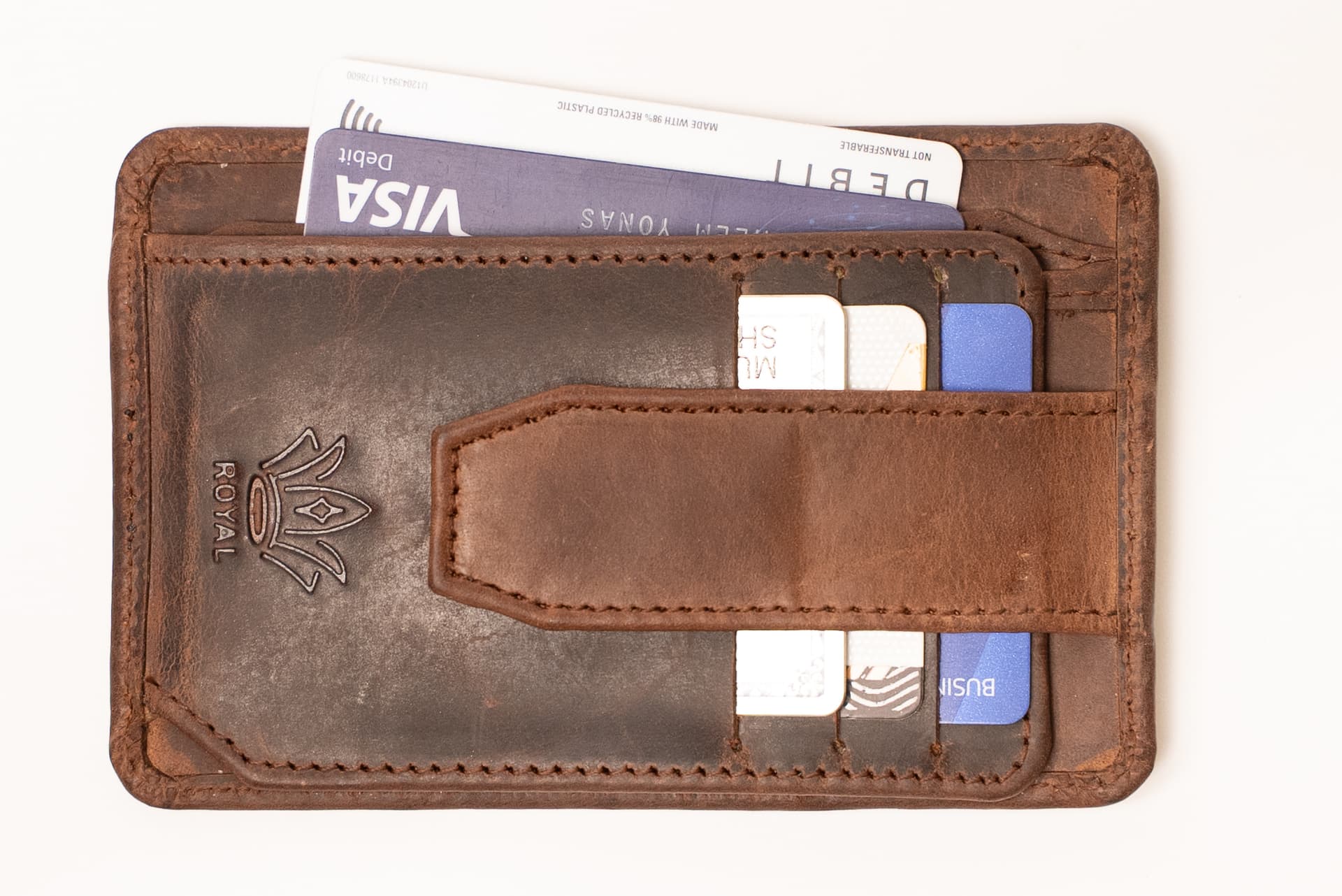 ROYAL Long Flap Card Holder — Chocolate