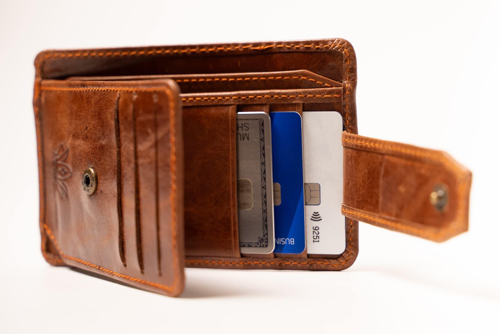ROYAL Long Flap Card Holder — Tan