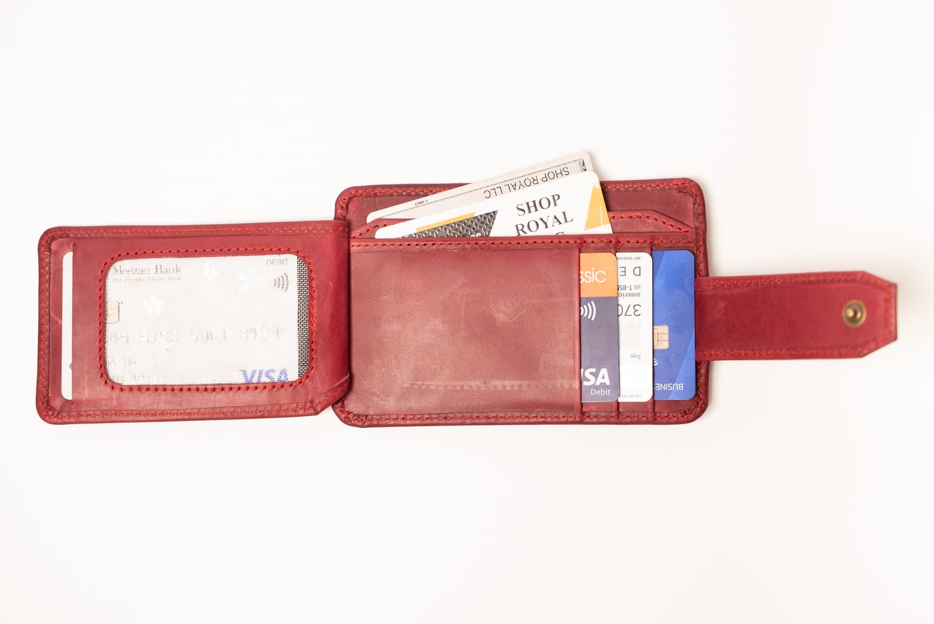 ROYAL Long Flap Card Holder — Burgundy