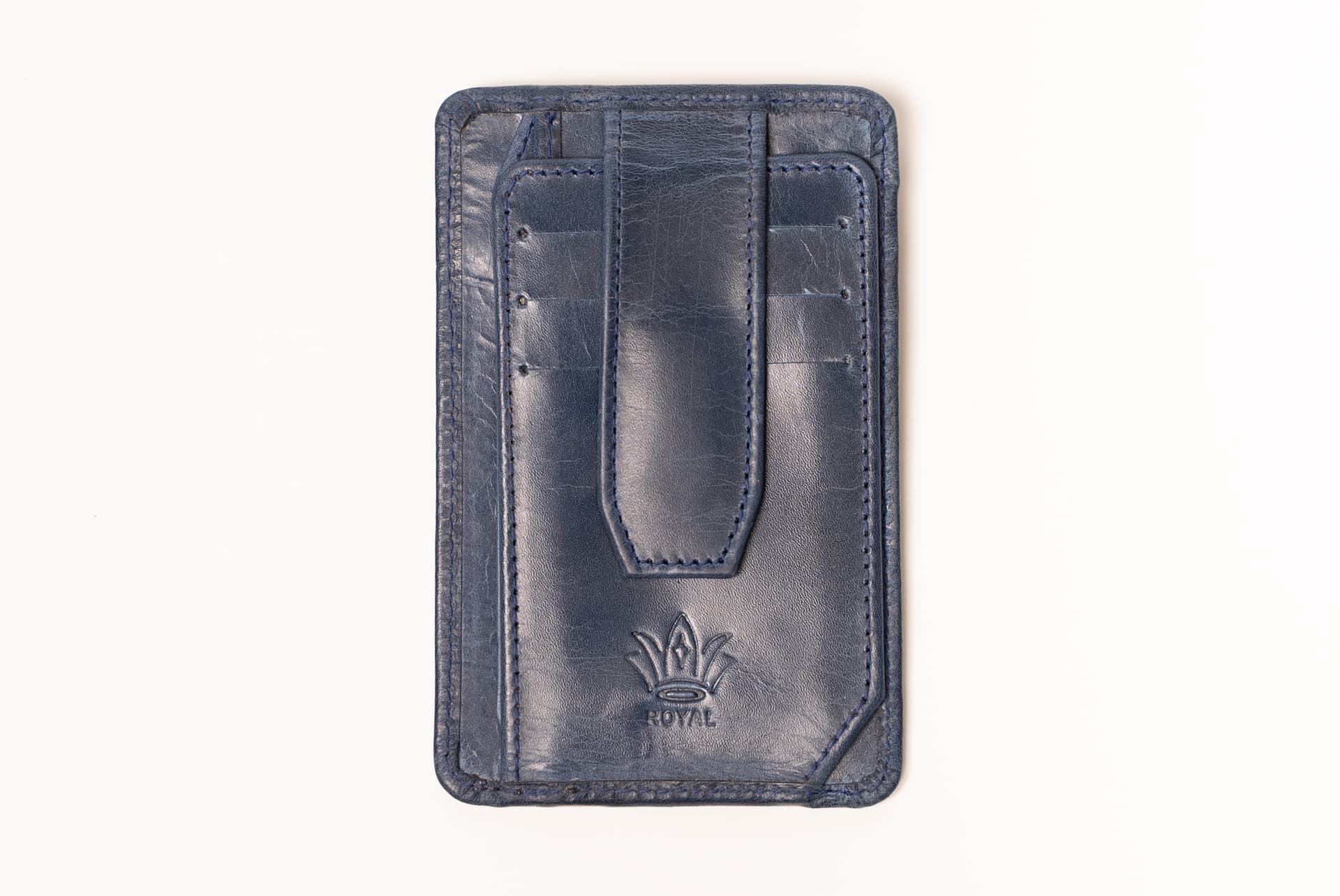 ROYAL Long Flap Card Holder — Blue