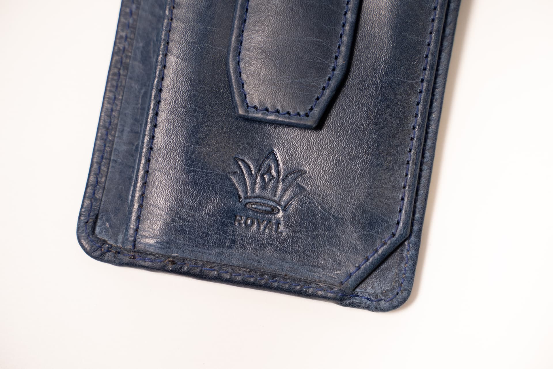 ROYAL Long Flap Card Holder — Blue