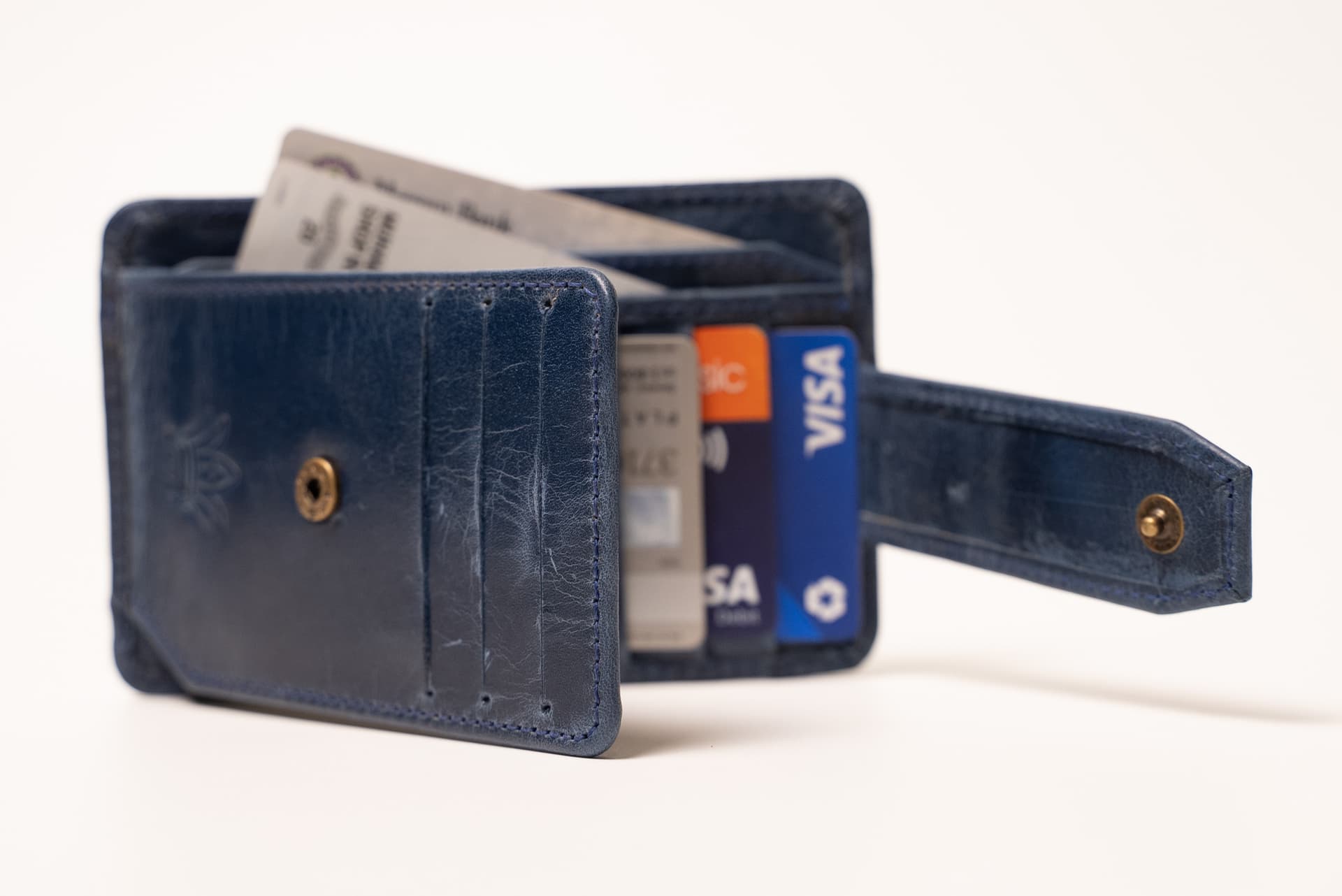 ROYAL Long Flap Card Holder — Blue