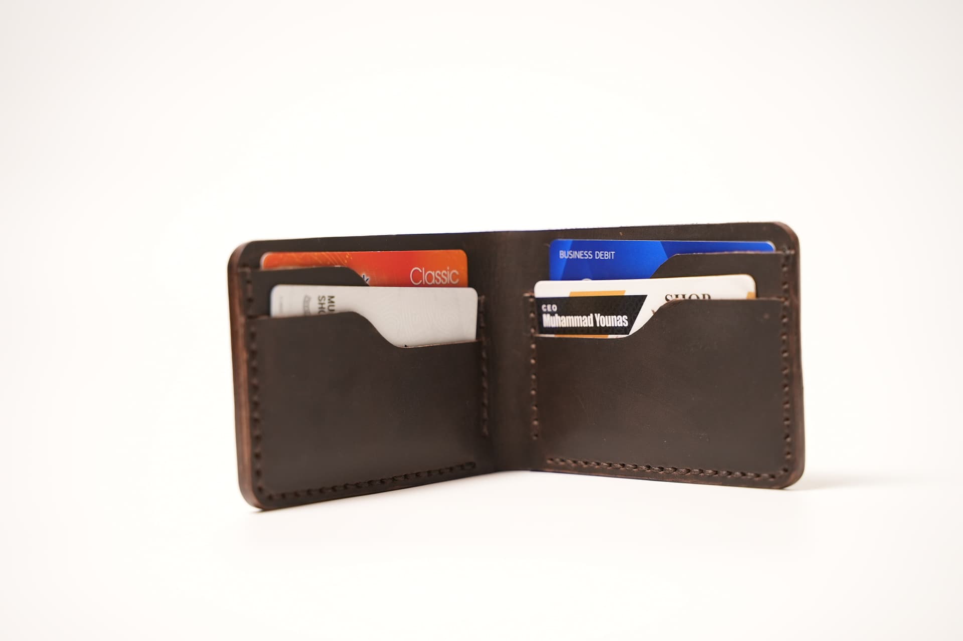 ROYAL Hand Stitch Front Pocket Wallet — Chocolate