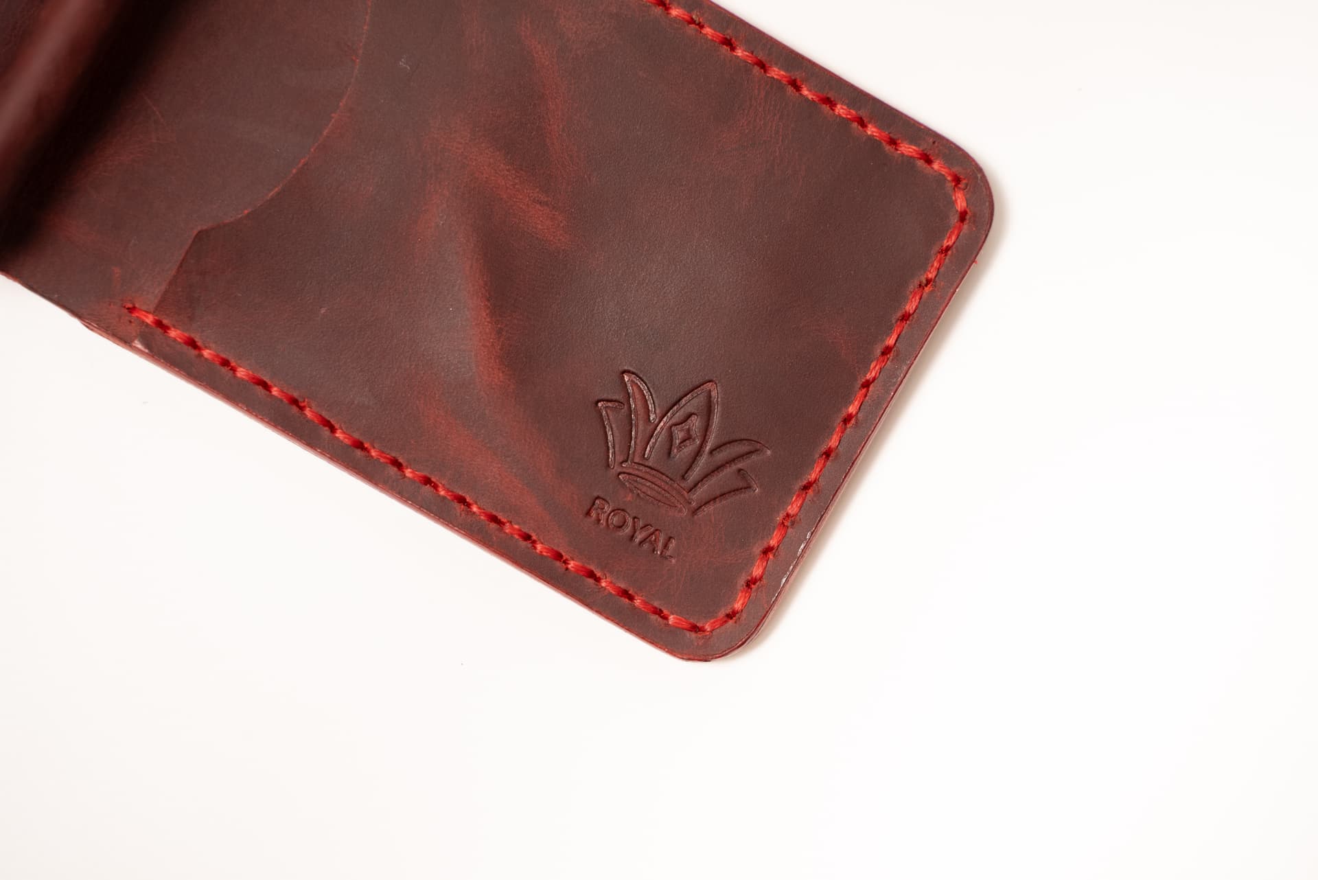 ROYAL Hand Made Cash Clip — Burgundy