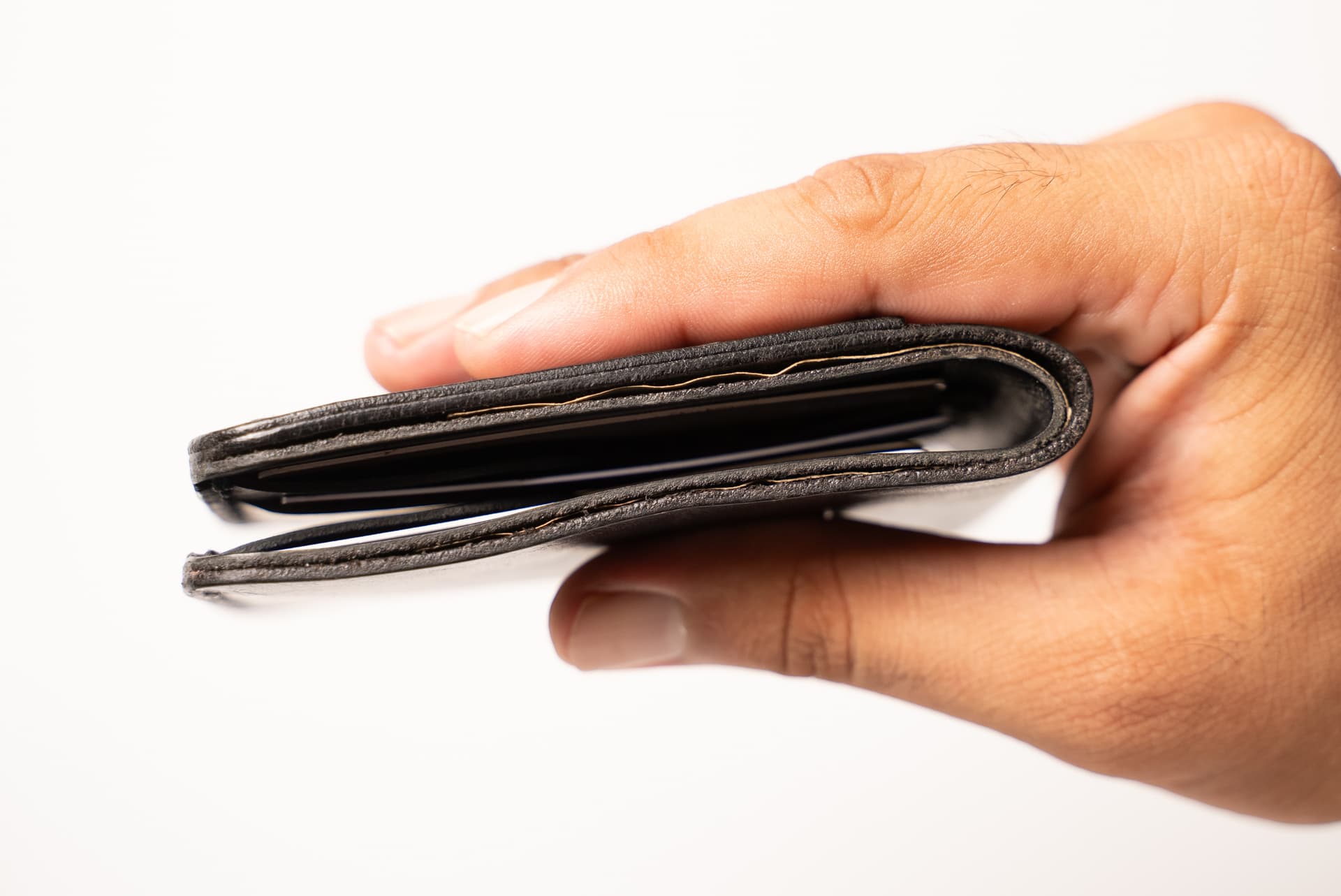 ROYAL Hand Stitch Front Pocket Wallet — Black