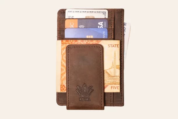 ROYAL Magnet Card Holder — Tan