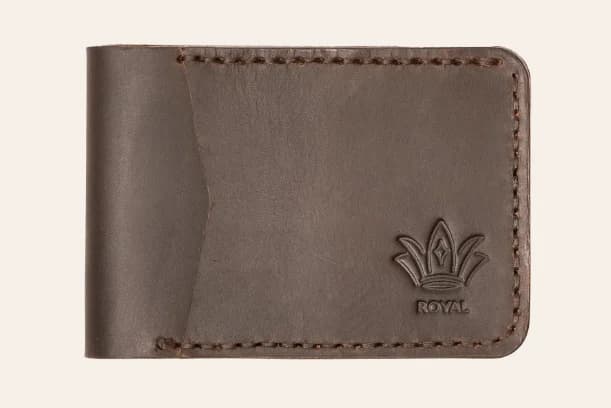 ROYAL Hand Stitch Front Pocket Wallet — Chocolate