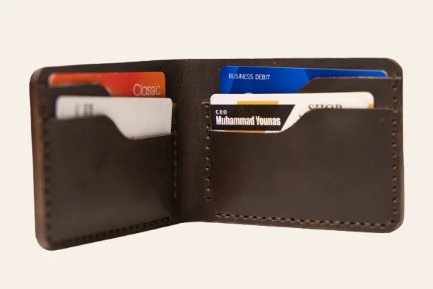 ROYAL Hand Stitch Front Pocket Wallet — Brown
