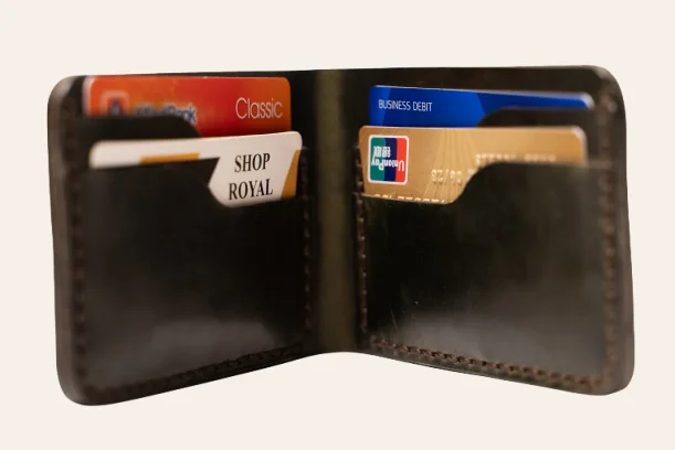 ROYAL Hand Stitch Front Pocket Wallet — Brown