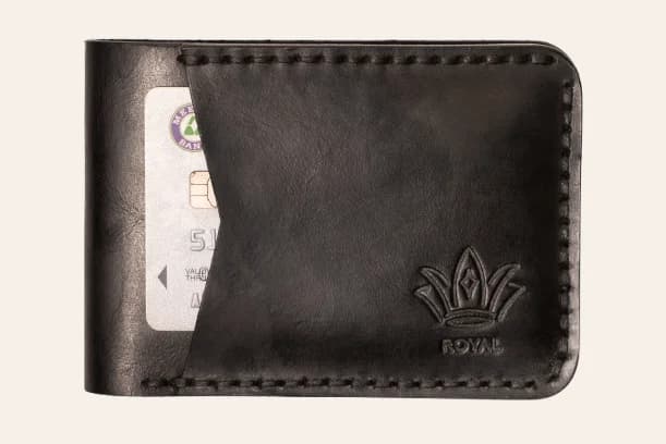 ROYAL Hand Stitch Front Pocket Wallet — Brown