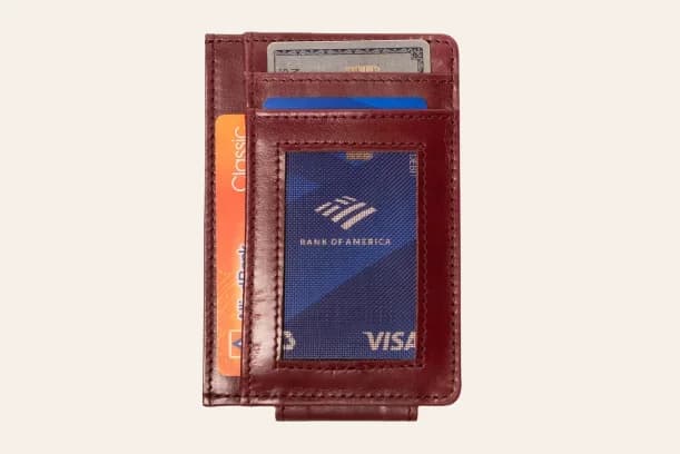 ROYAL Magnet Card Holder — Crocodile Tan/Brown