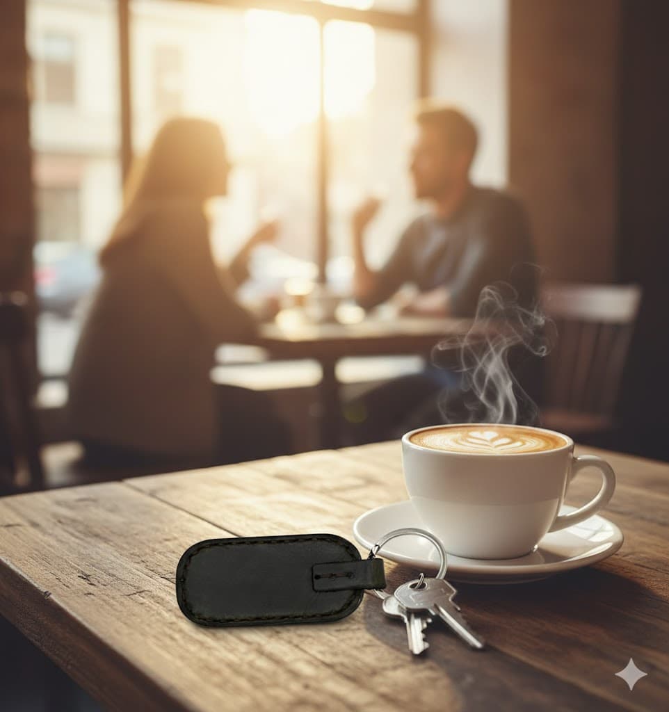 ROYAL Leather Keychain — Green