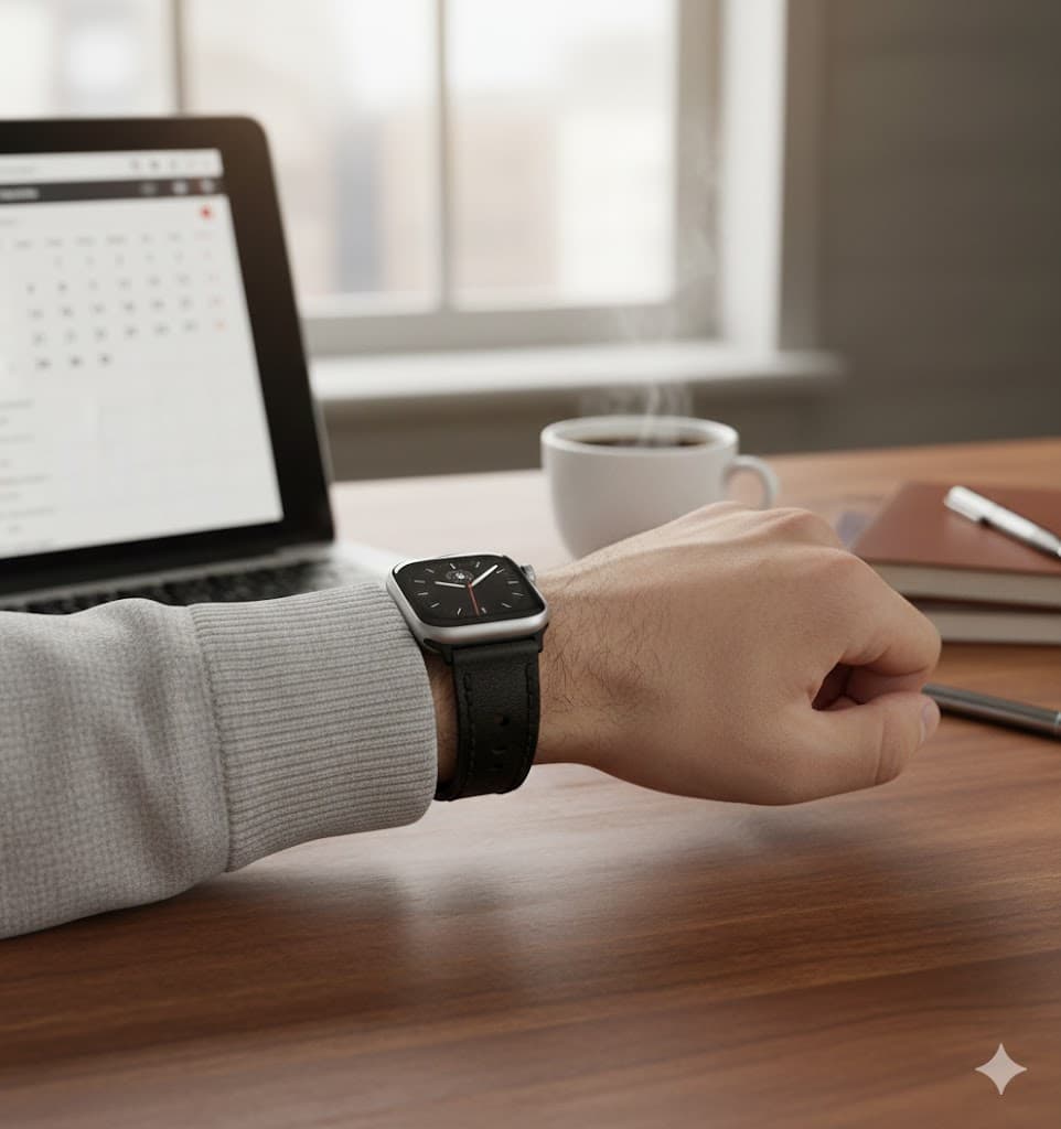ROYAL Leather Watch Strap — Black