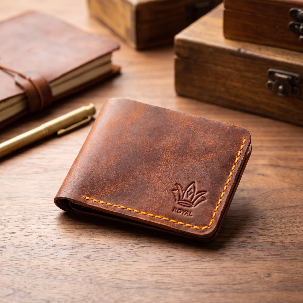 ROYAL Hand Made 3 Pocket + Hidden Wallet — Tan — lifestyle view