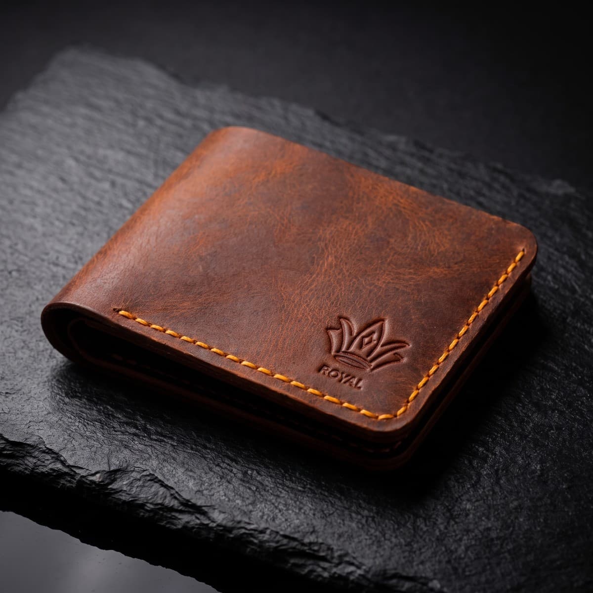 ROYAL Hand Made 3 Pocket + Hidden Wallet — Tan — back view