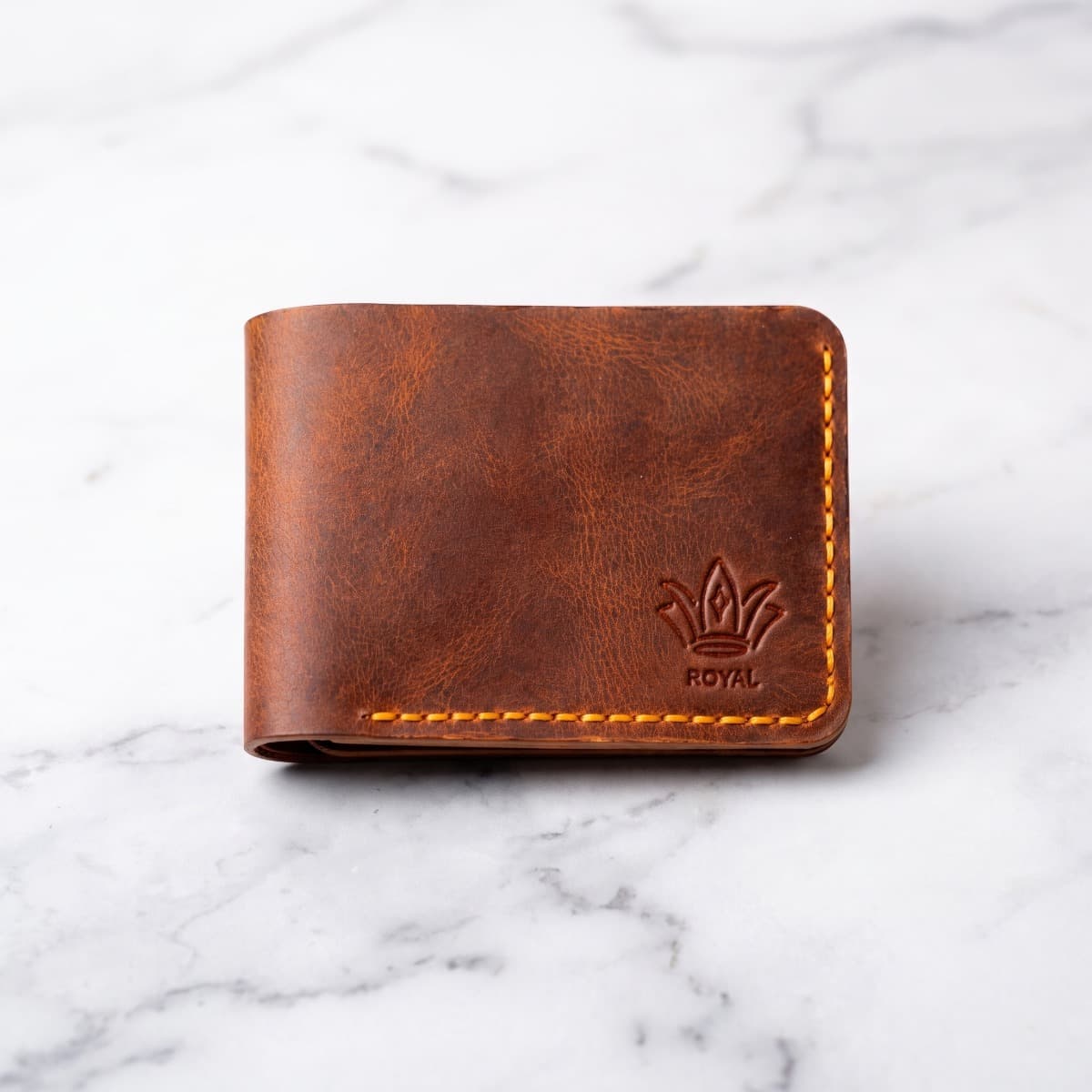 ROYAL Hand Made 3 Pocket + Hidden Wallet — Tan — angle view