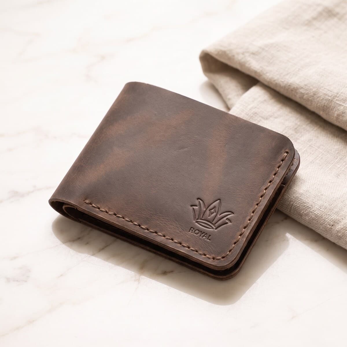 ROYAL Hand Made 3 Pocket + Hidden Wallet — Chocolate — lifestyle view