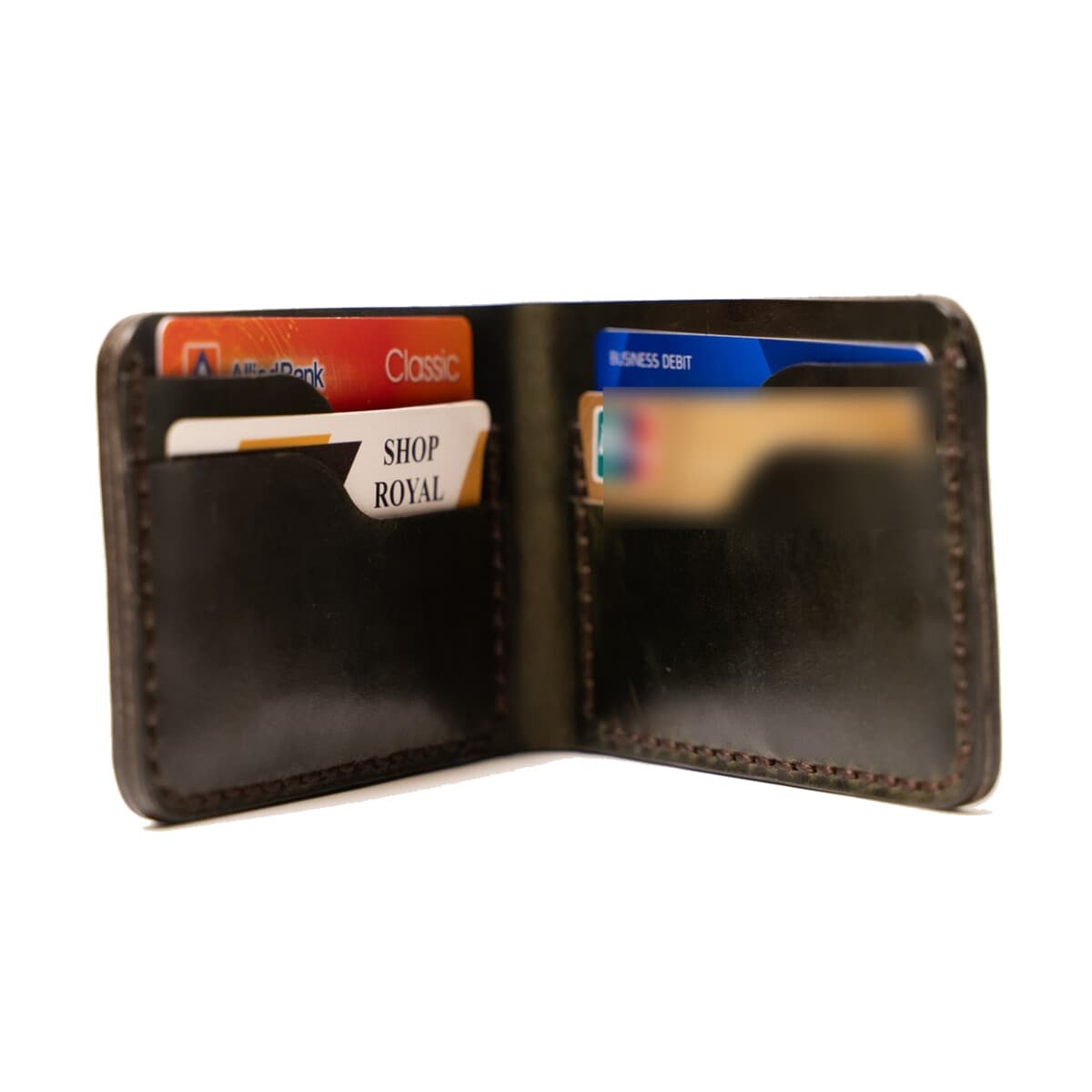 ROYAL Hand Stitch Front Pocket Wallet — Green — back view