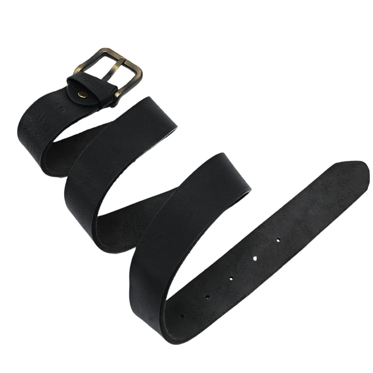 ROYAL Hand Crafted Leather Belts (Black, 46)