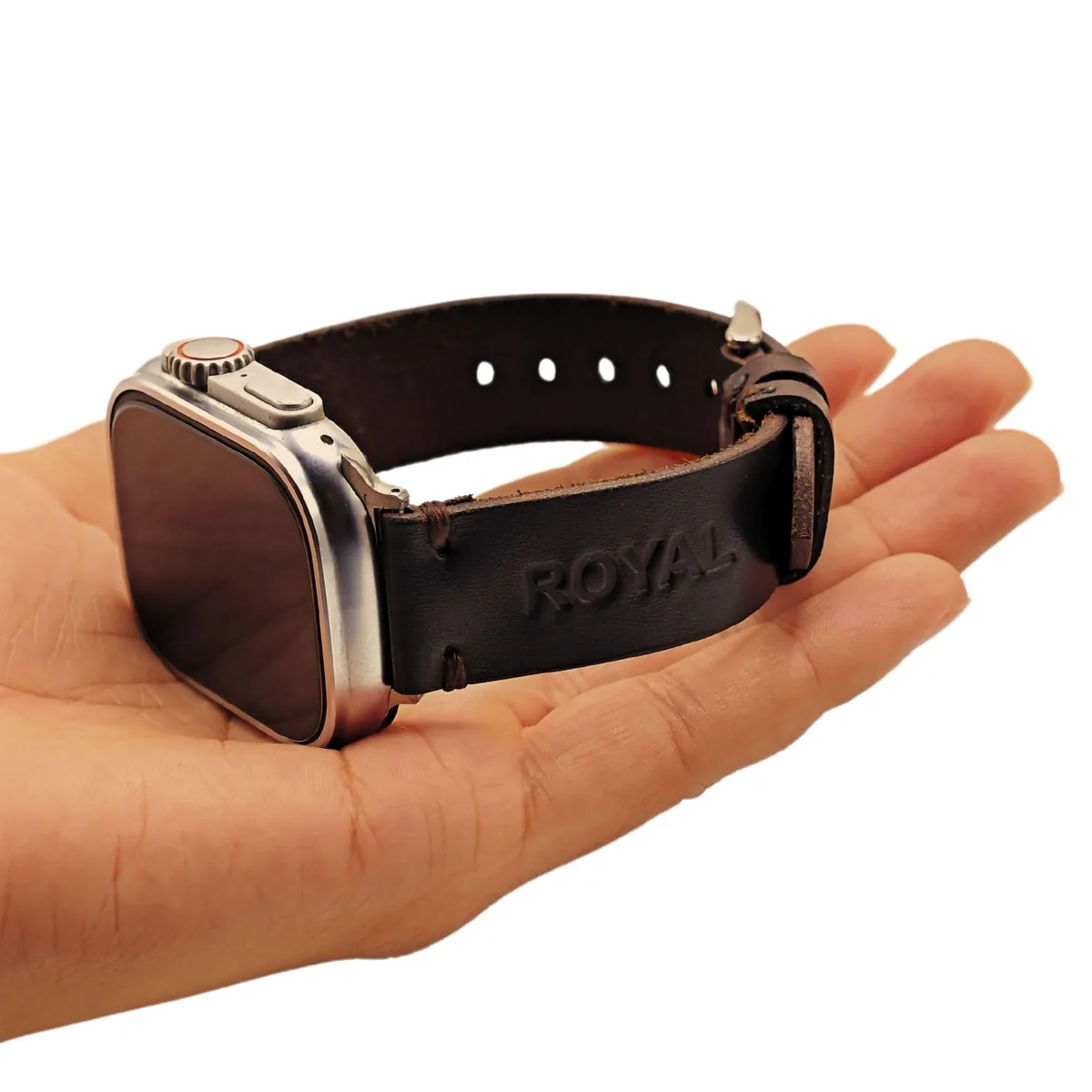 ROYAL Leather Apple Watch Band — Chocolate Brown