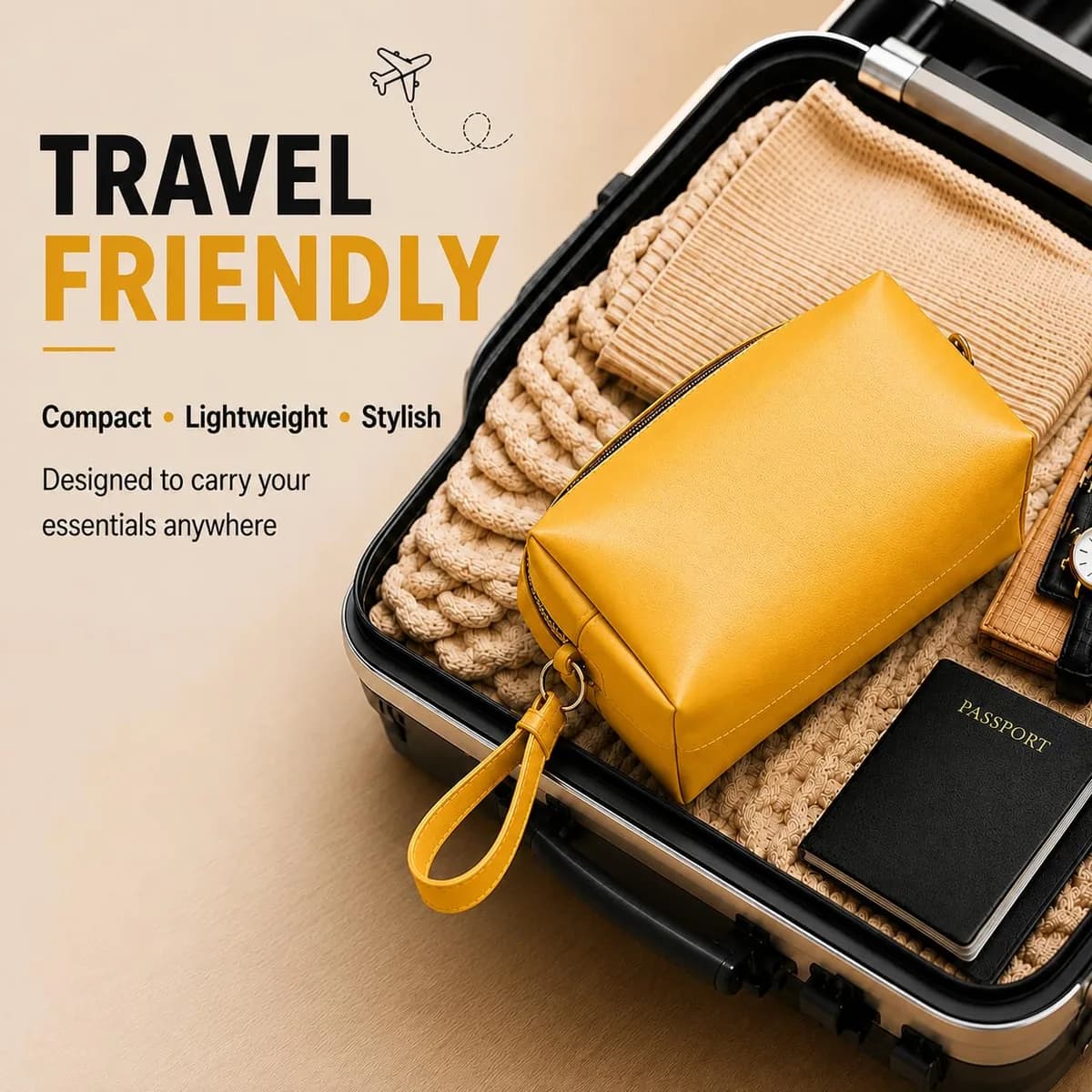 ROYAL Genuine Leather Toiletry Bag for Men and Women, Travel Dopp Kit