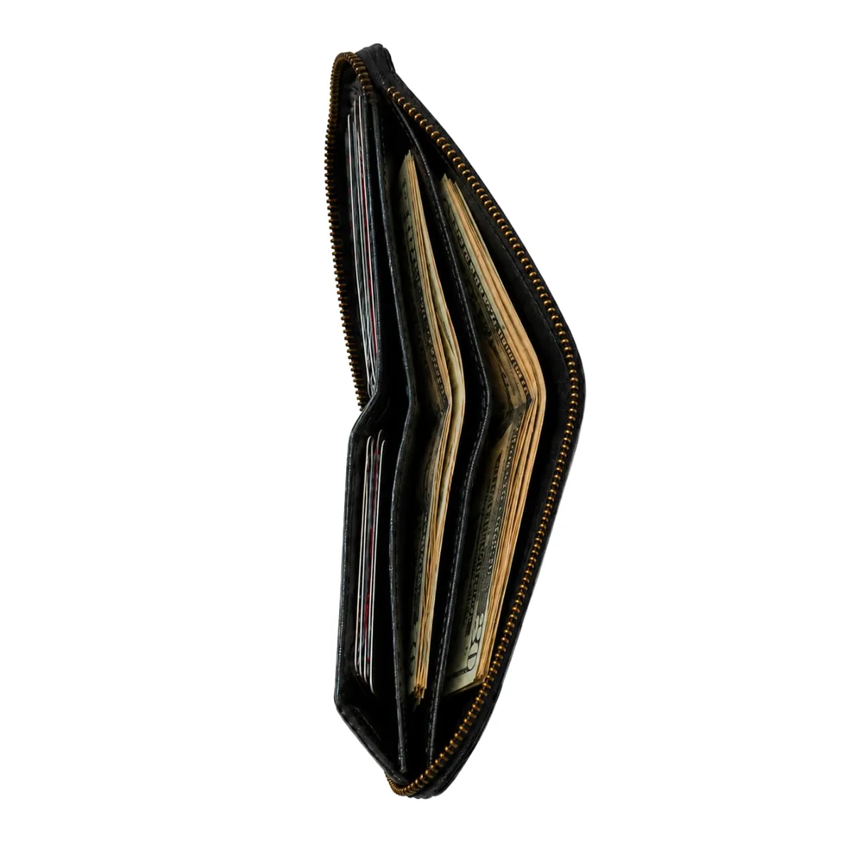 ROYAL Men's Zipper Wallet, Bifold Wallet for Men with 6 Card Slots, 2 Cash Compartments & ID Window, Compact 2-Layer Wallet with Wraparound Zipper