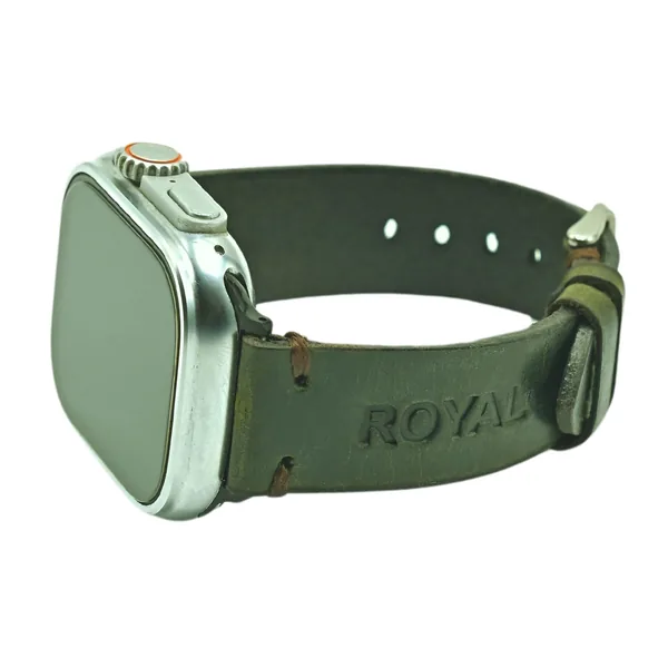Quick Release Leather Watch Strap, Green